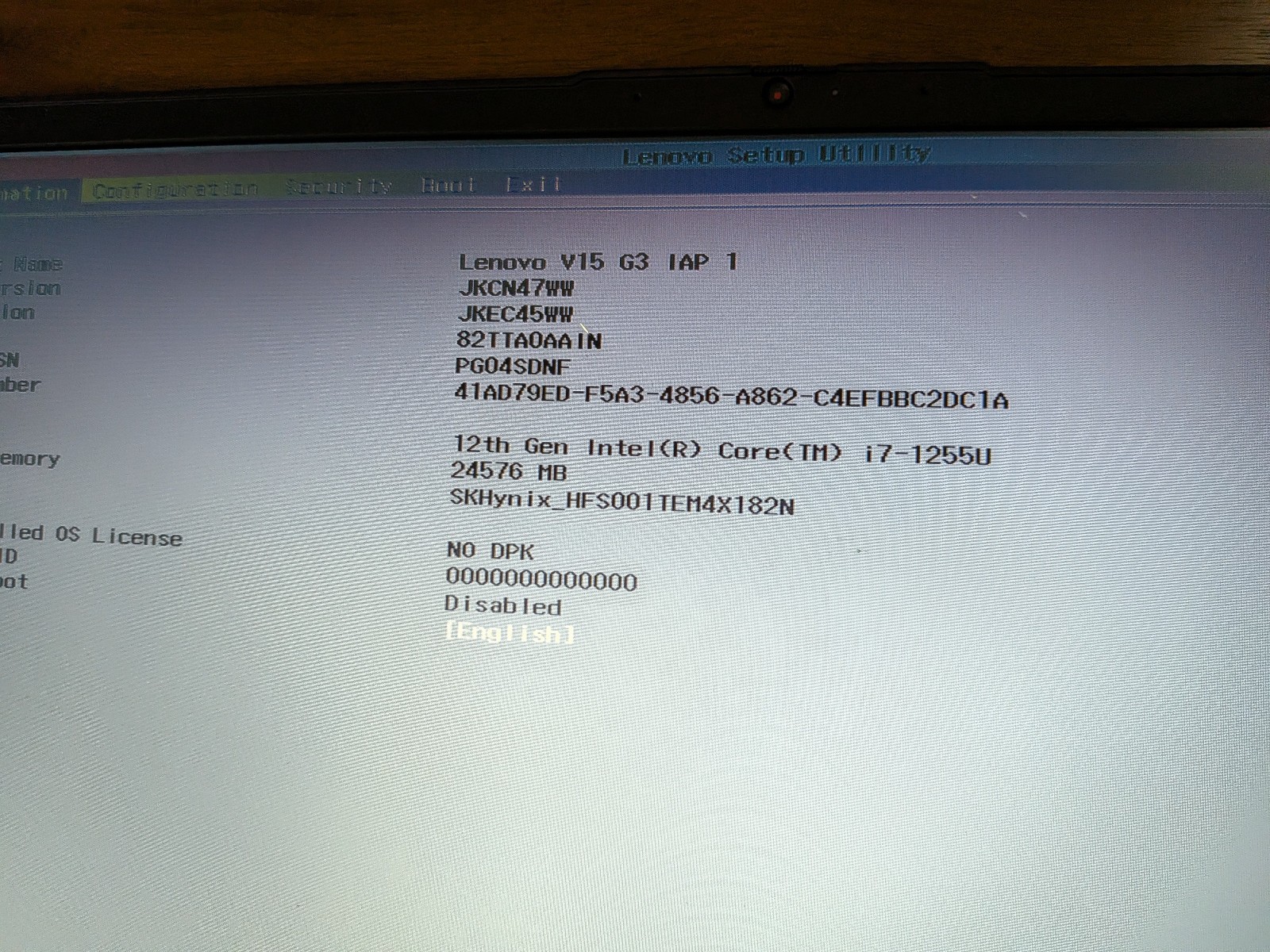 Lenovo V15 G3 IAP 15.6″ FHD i7-1255U 24GB RAM 1TB NVMe SSD Win 11 Pro