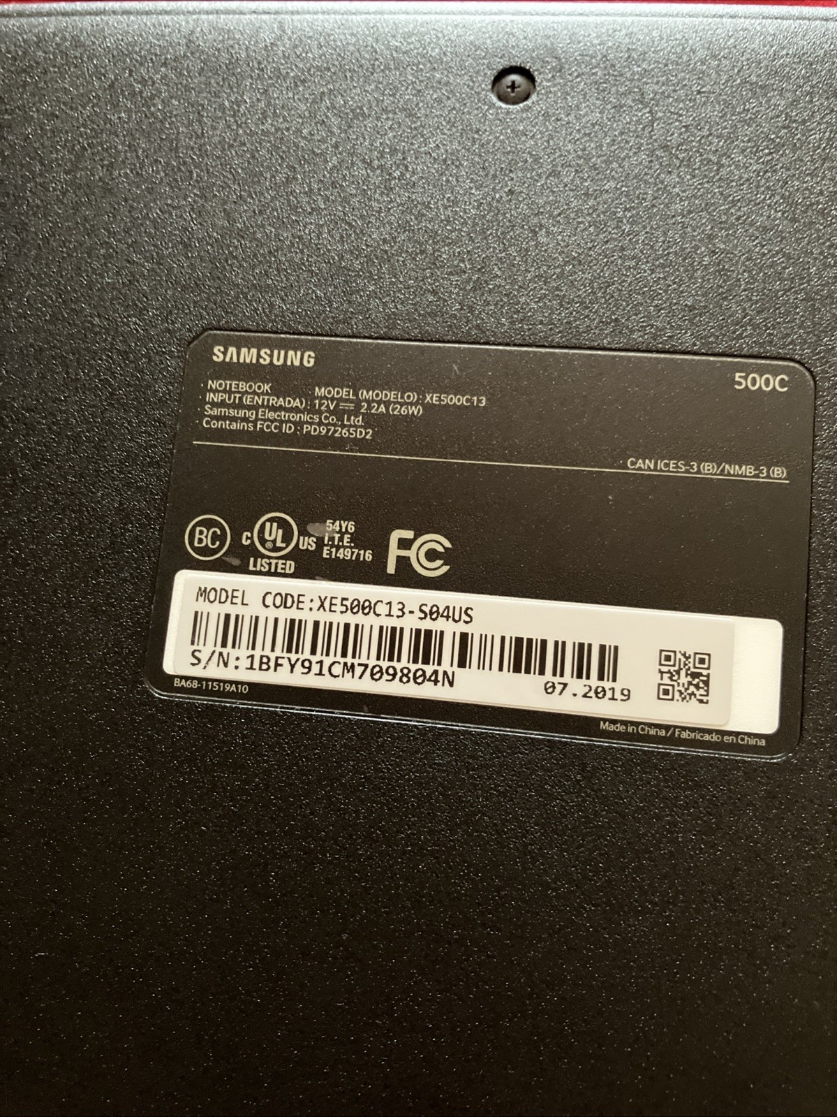 Samsung Chromebook 3 XE500C13 – Fully Tested – Battery works – Includes Charger