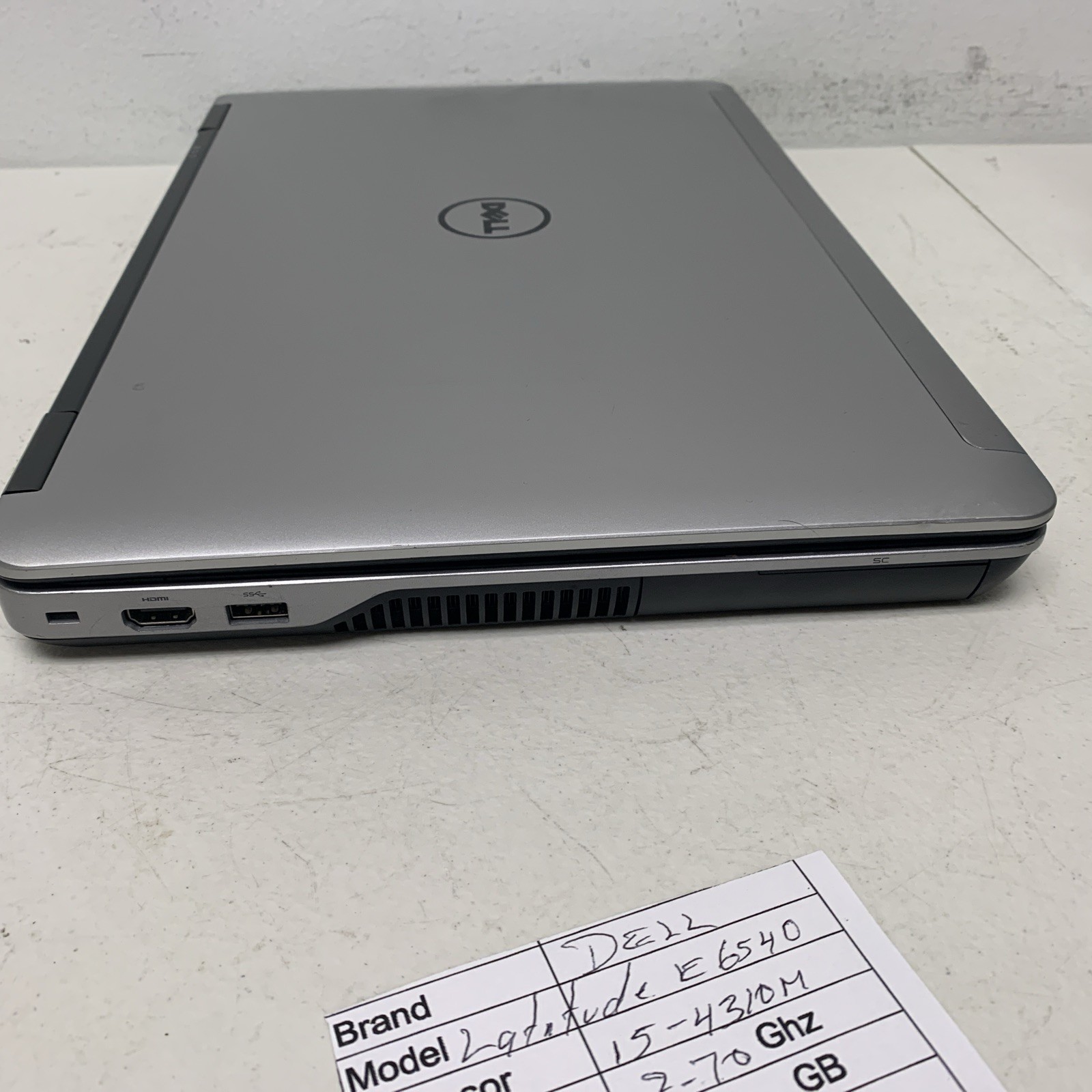 Dell Latitude E6540 Core i5 4310M 2.7GHz 4GB RAM 128gb SSD W10P Wind Not Activat