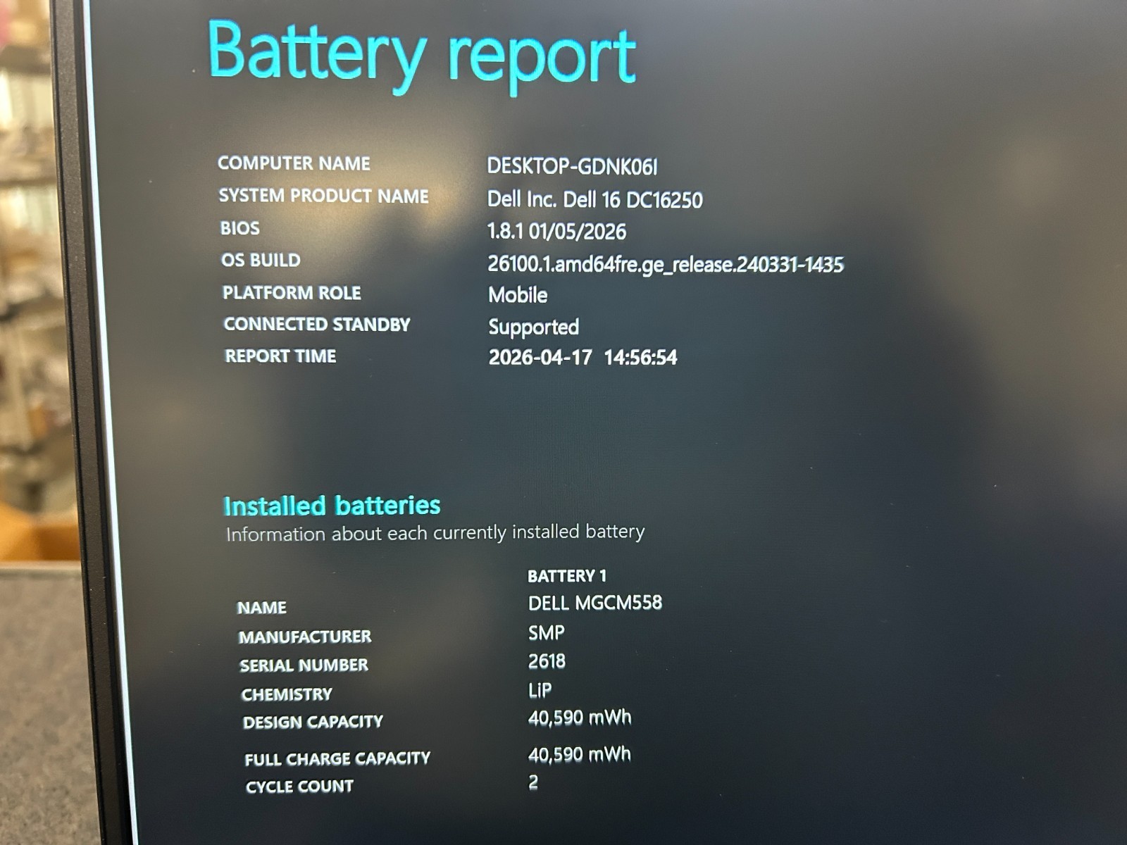 DELL 16 DC16250 MRYT3, Intel Core 7-150U, 1.80 GHz, 16 GB RAM, 1 TB NVMe