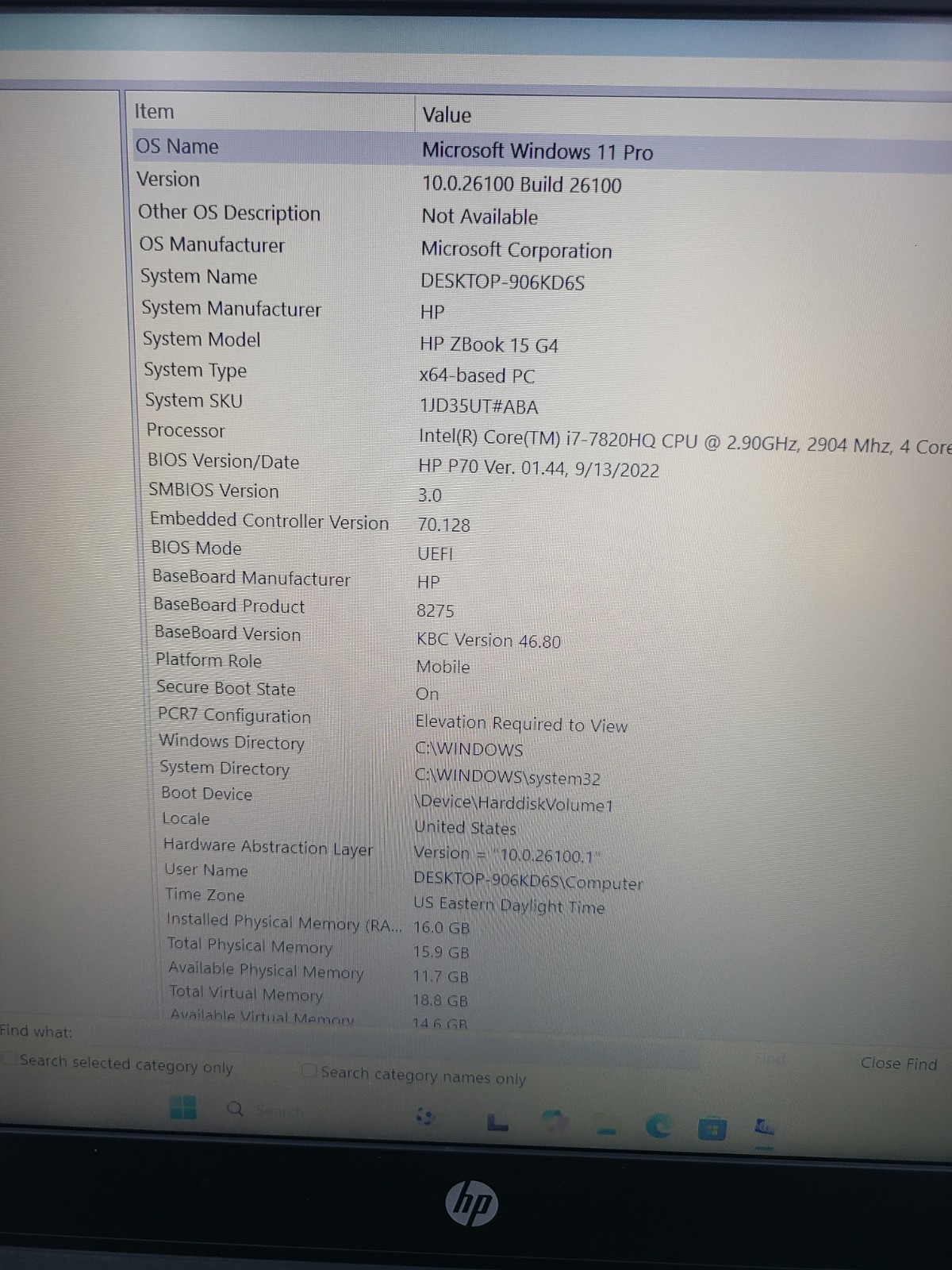HP zBook 15 G4 i7-7820HQ 2.90GHz 16GB Ram 512GB SSD Win 11 Pro