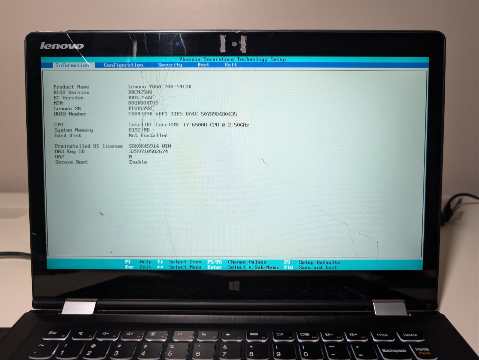 Read! Lenovo Yoga 700-14ISK 2-in-1 | i7-6500U 8GB RAM NO SSD | Backlit NVIDIA