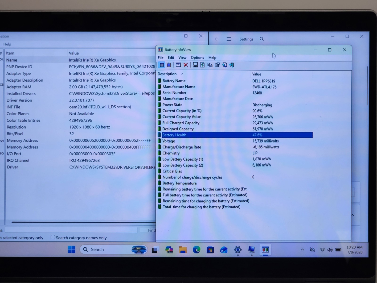Dell Latitude 5320 13″ 2-in-1 i5-1135G7 @ 2.60GHz 8GB RAM 256GB NVMe W11P