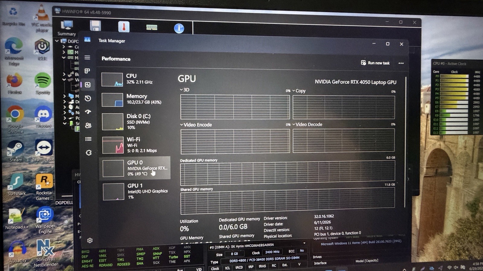Dell G15 5530 Gaming Laptop I7-13650HX 24GB RAM 1TB SSD RTX 4050