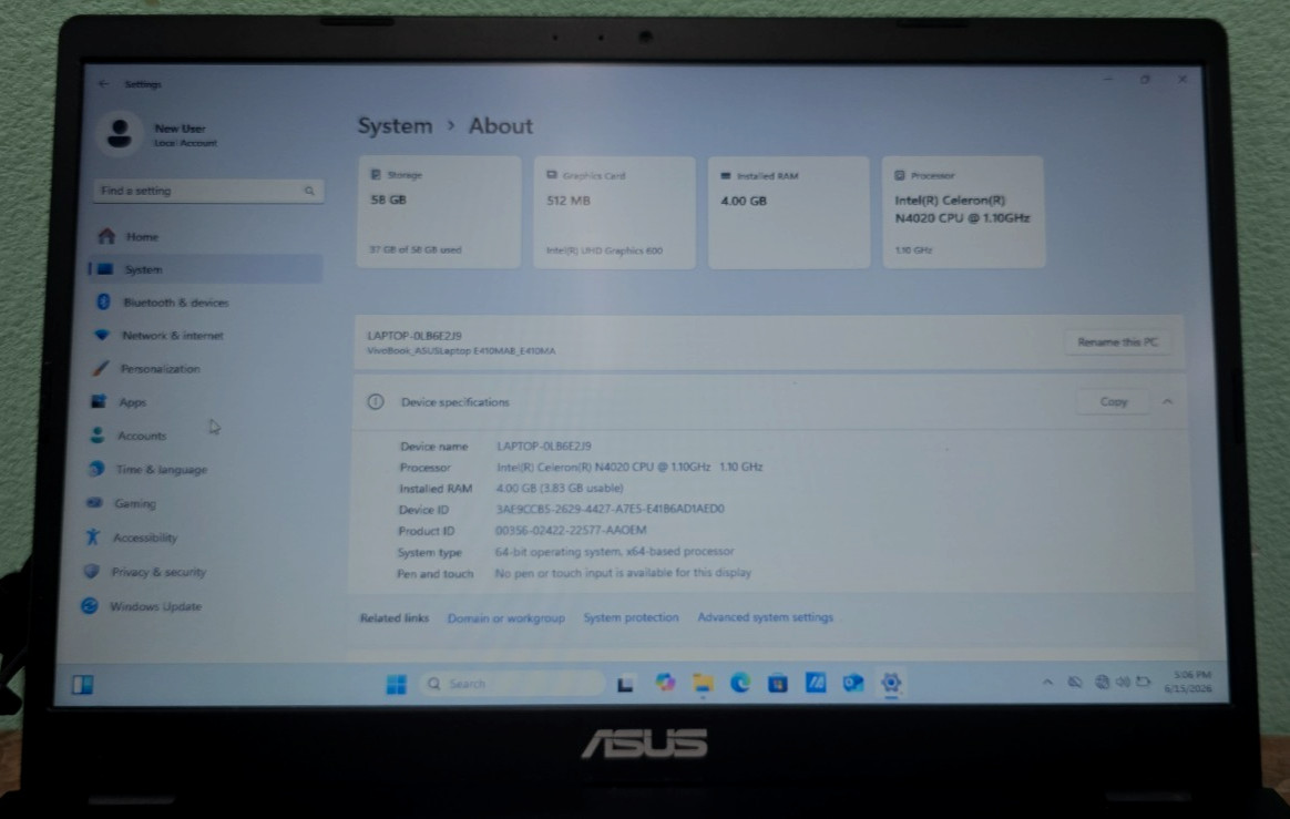 Pre-Owned Asus E410M 14-inch Laptop – PLEASE READ DESCRIPTION!
