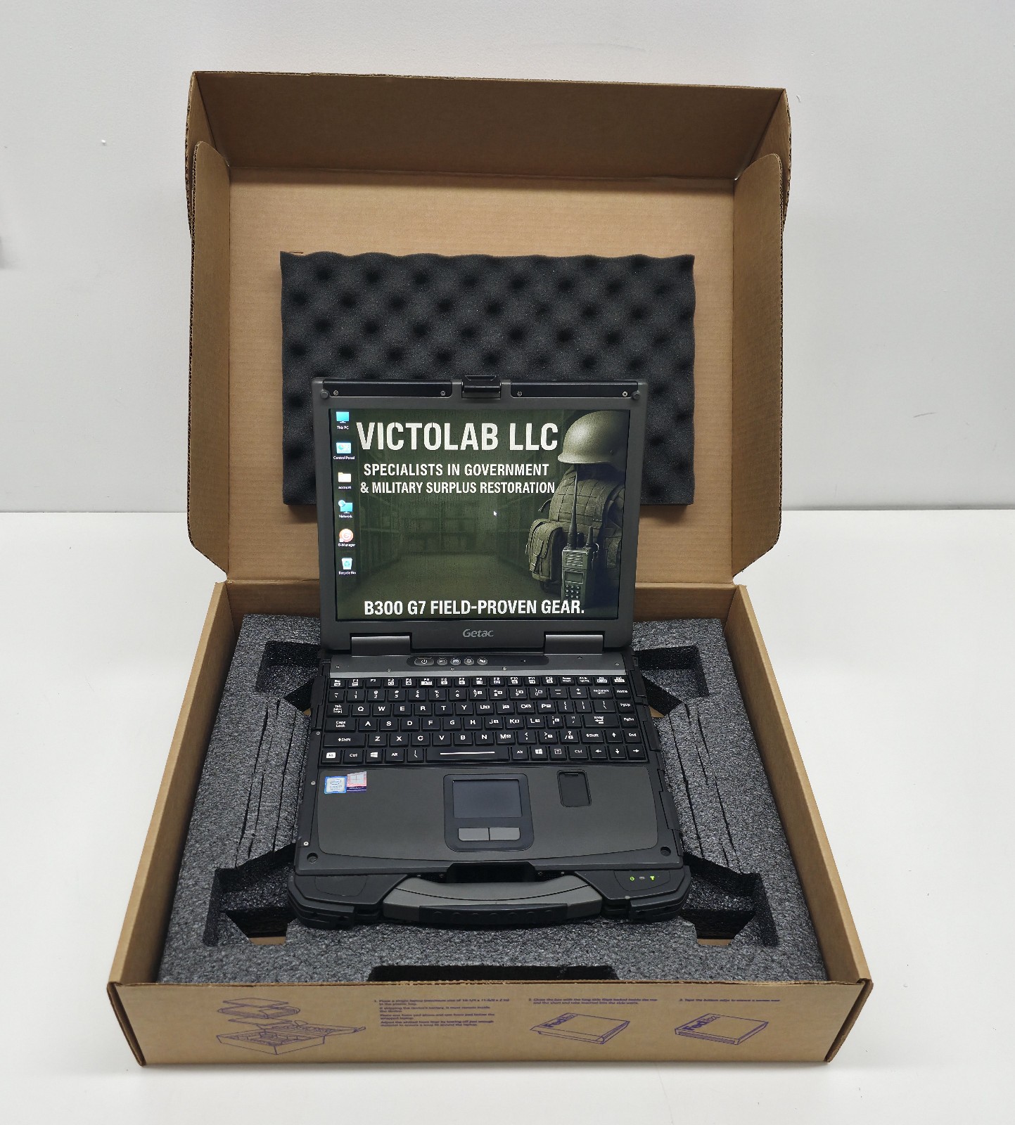 Getac B300 G7 Fully Rugged i7 8th Gen 8GB 256GB SSD W11 TPM BT GPS 4G LTE Touch