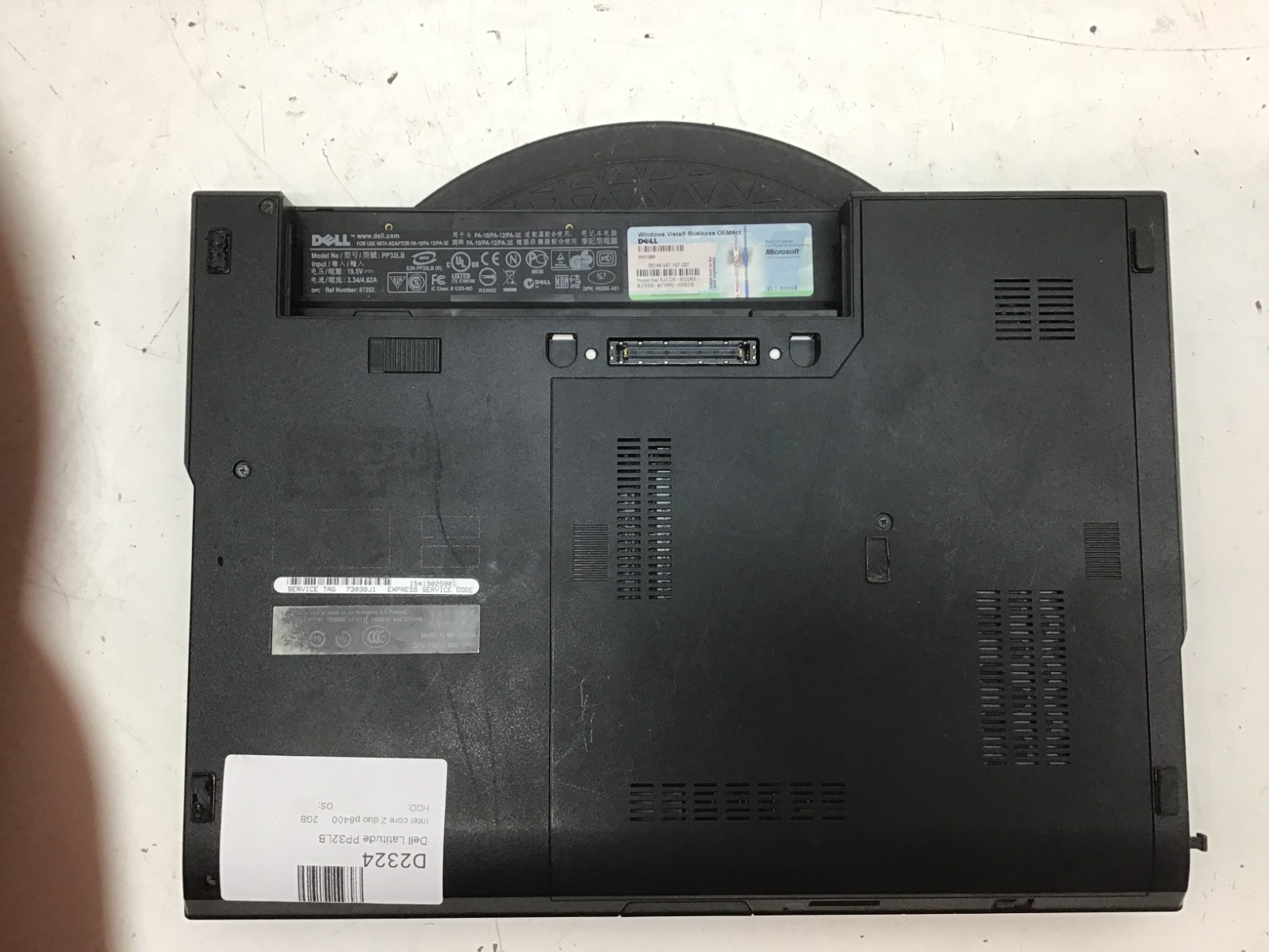 Dell Latitude E5500 Intel Core 2 Duo p8400 2.26GHz 2GB NO HDD