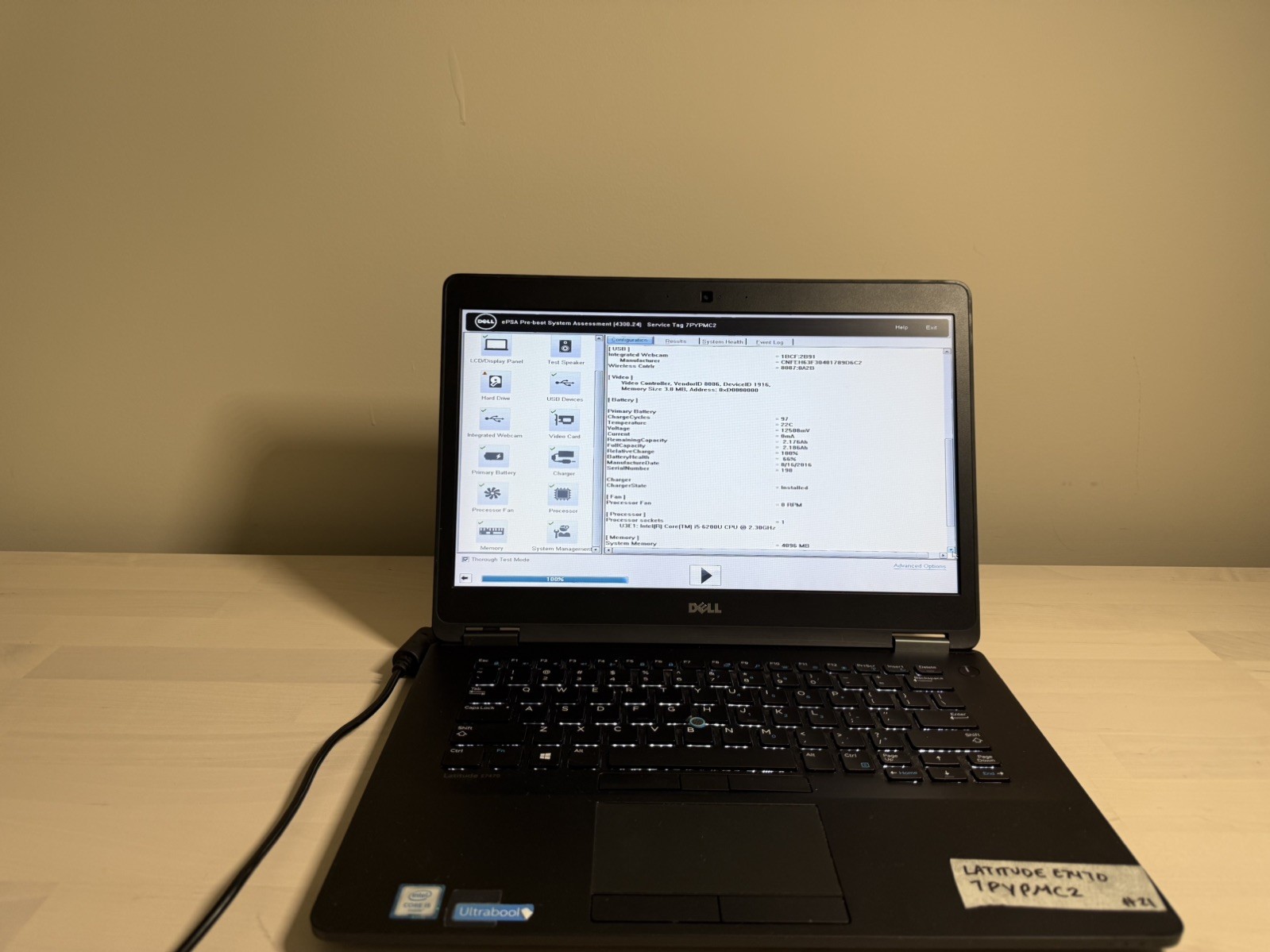 Dell Latitude E7470 Laptop Intel Core i5 6th Gen No HD/OS/AC Adapter