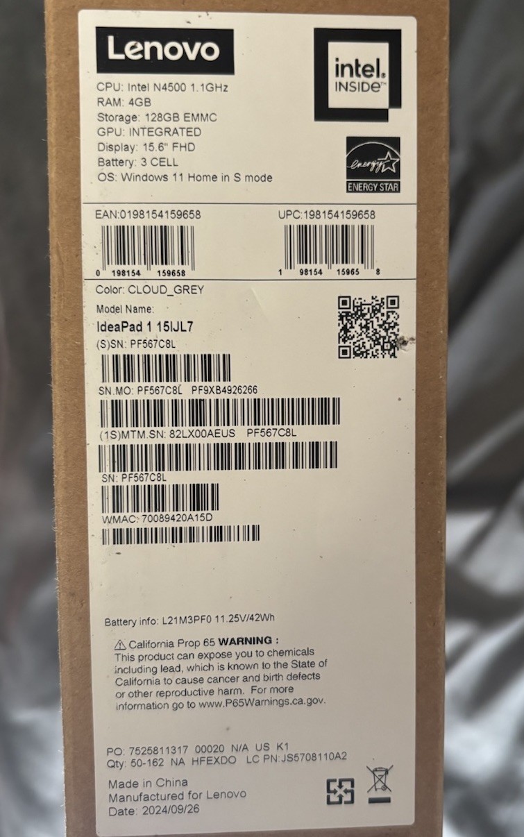 Lenovo – 82LX00G1US – Lenovo IdeaPad 1 15IJL7 82LX00G1US 15.6 Notebook – Full