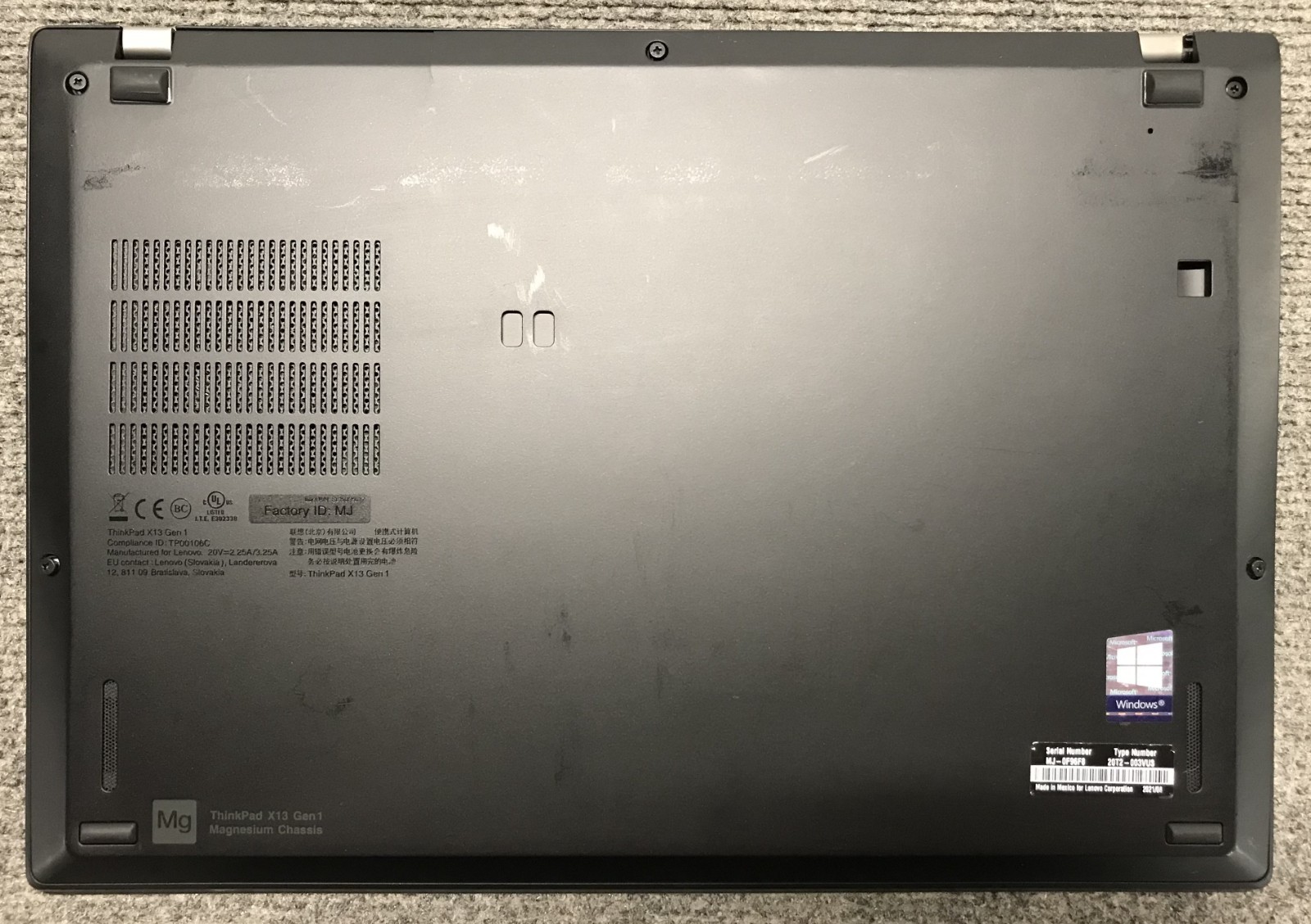 Lenovo ThinkPad X13 Gen1 13.3″ Laptop i5-10210U 8GB RAM No Storage Boots to BIOS