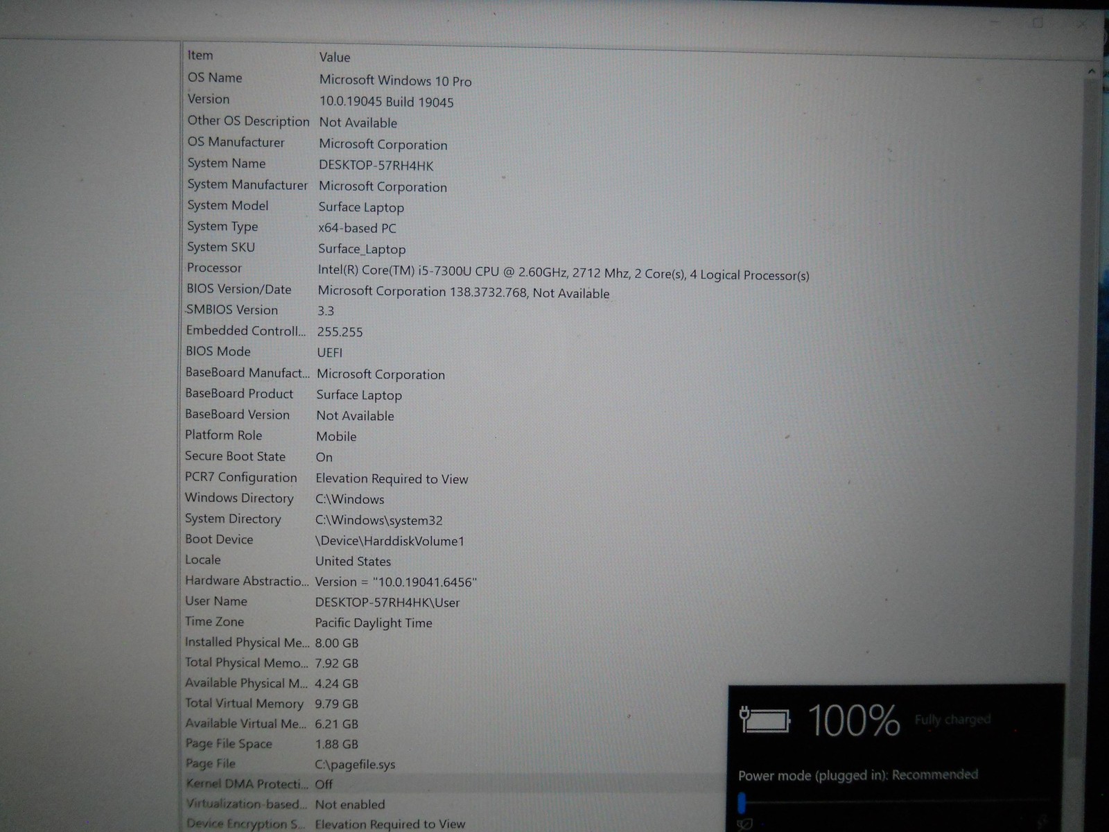 Microsoft Surface Laptop 1st Gen 1769 i5 7300U 8GB 128GB Windows 10 Pro Laptop