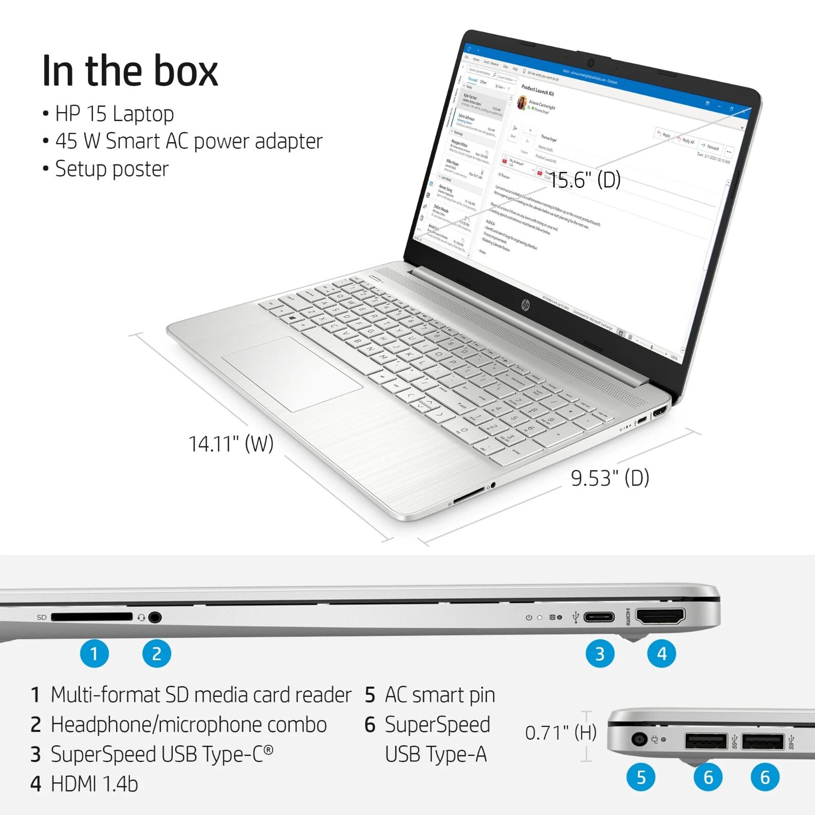 HP 2024 Newest Laptop 15.6″ FHD 4-core Intel i5-1135G7 Upto 32GB RAM & 2TB SSD