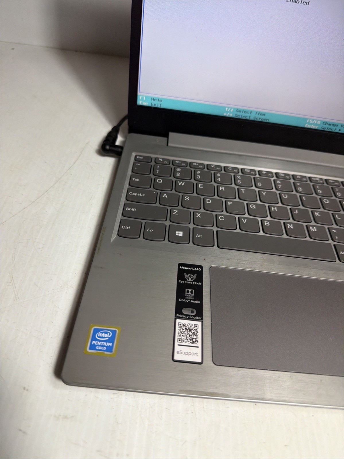 Lenovo Ideapad L340-15IWL Laptop Pentium 5405u 4gb Ram No Drives Boots Bios