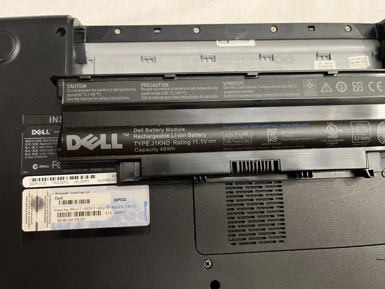 Dell Inspiron N4010 Reg Model: P11G, Laptop Bundle, SRS Premium Sound, Untested