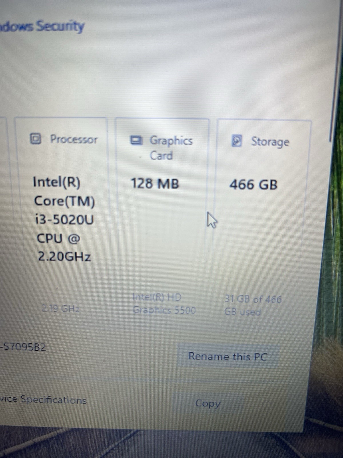 ASUS X540L Laptop i3-5020U 2.2GHz 8GB 500gig Storage Win 10 DVDRW
