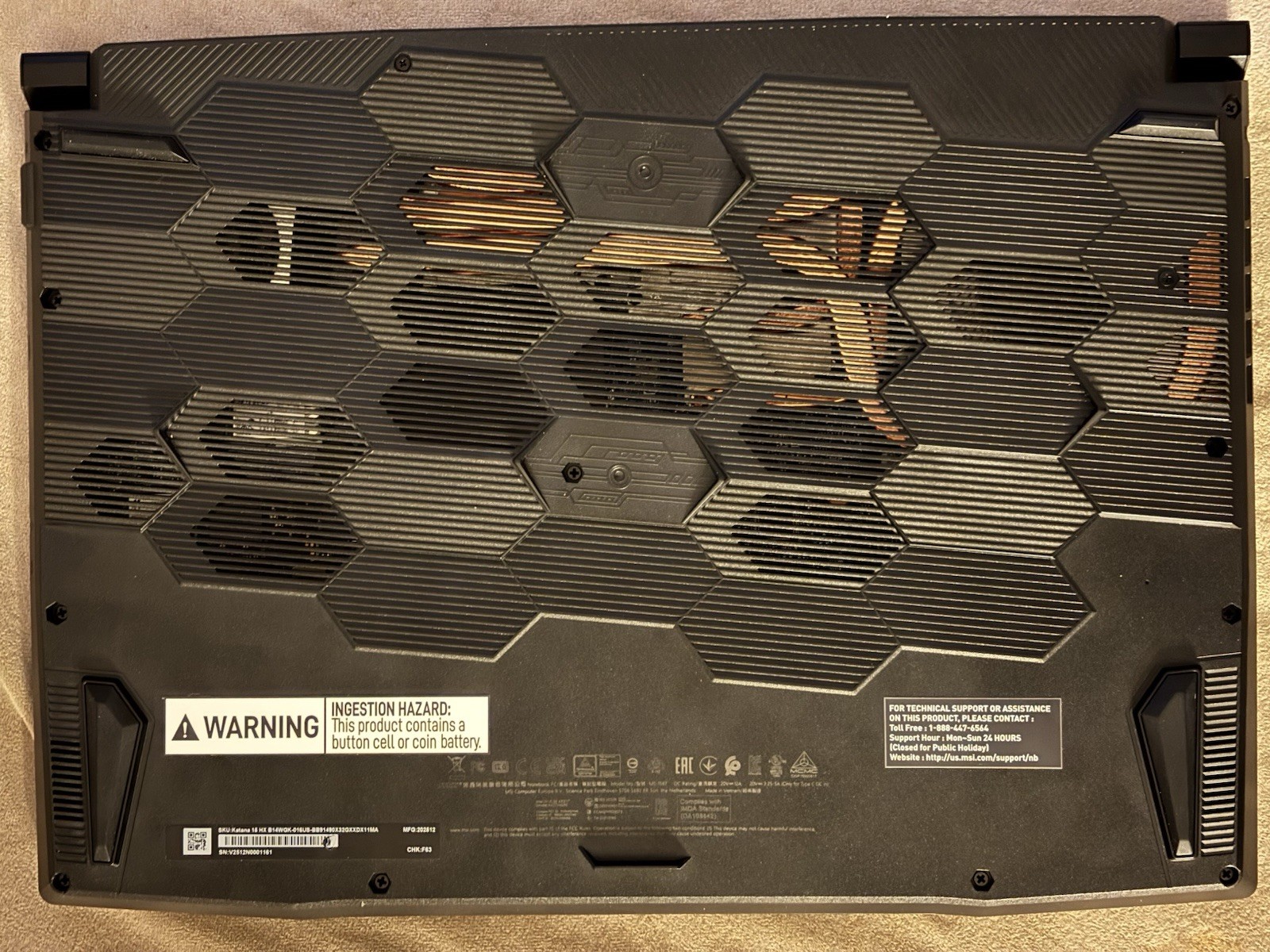 MSI Laptop Katana 15 HX B14WGK +QHD 15.6″ Intel Core i9-14900HX 1TB RTX 5070