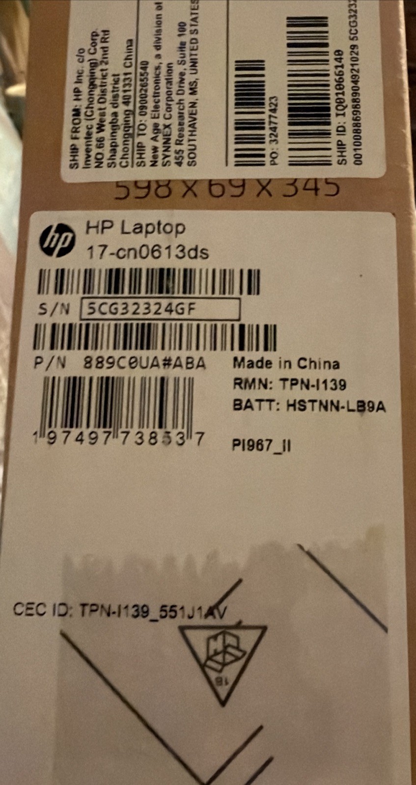 HP 17-CN0613DS 17.3 4GB 128GB SSD N4120 1.1GHz WIN 11 Moonlight Blue BRAND NEW!!