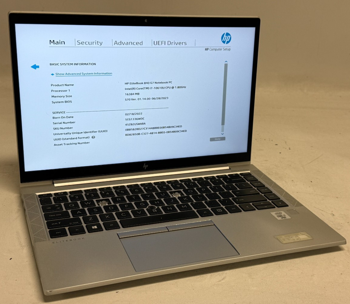 HP EliteBook 840 G7 14″ (i7-10610U 1.80GHz – 16GB RAM – 512GB SSD – Win11Home)