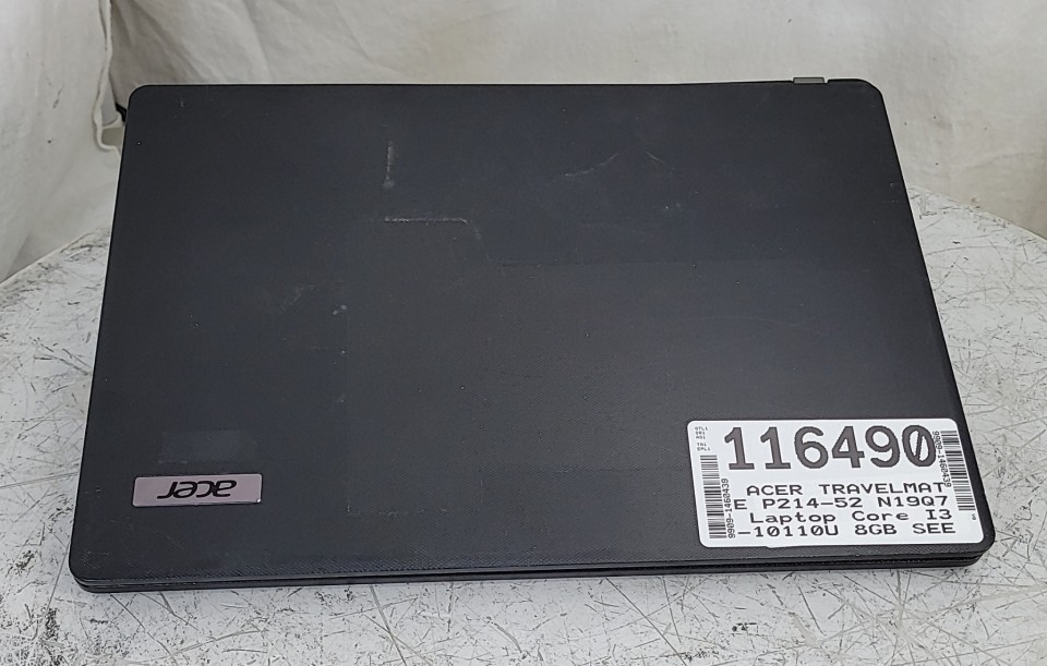 ACER TRAVELMATE P214-52 N19Q7 Laptop Core I3-10110U 8GB SEE NOTES
