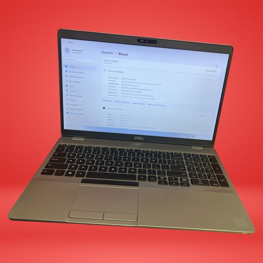 Dell Latitude 5511 15.6in FHD i5-10400H 16GB 256GB SSD Win11 Pro Webcam Laptop