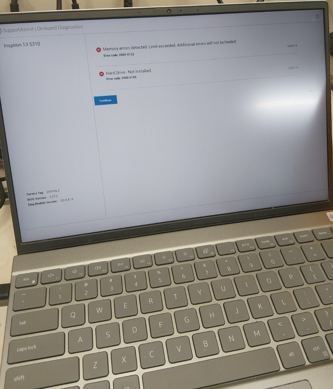 Dell Inspiron P145G 13.3″ Laptop Intel Core i5 NO HDD/CORD #975