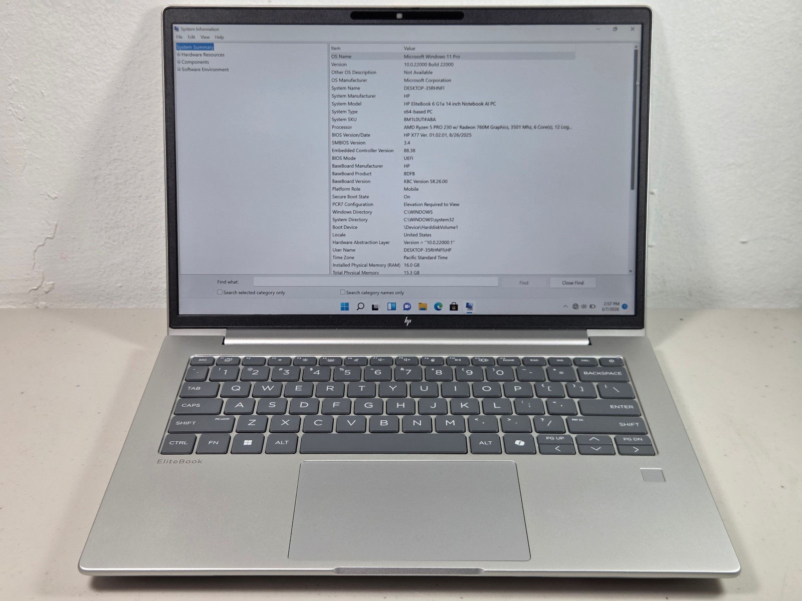 Hp EliteBook 6 G1a 14 16GB RAM 512GB SSD 14″ AMD Ryzen 5 PRO 230 Laptop