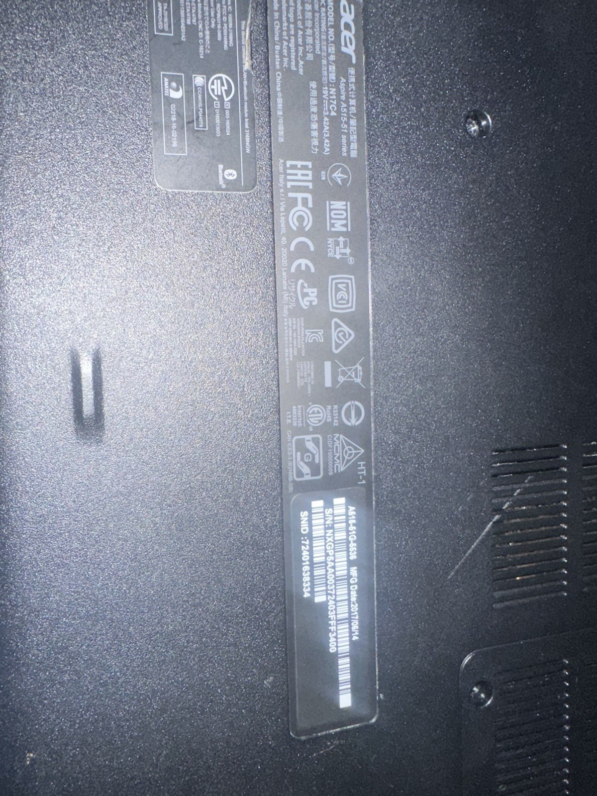 Aspire A515-51 series