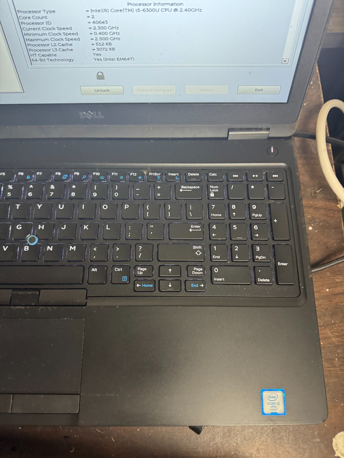 Dell Inc Latitude 5580 Core I5-6300 2.40GHz Laptop For Parts/Repair #5445