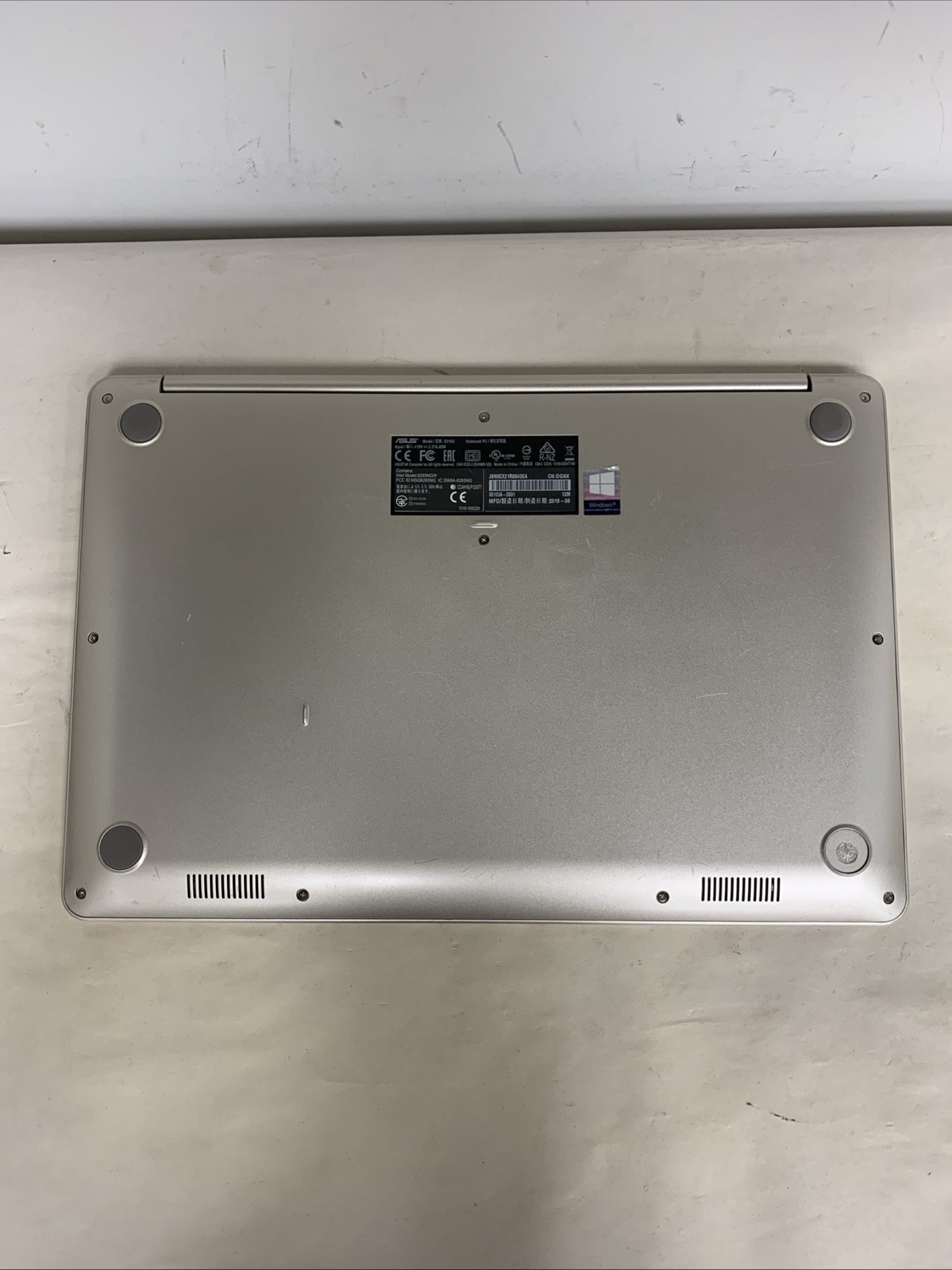 ASUS VivoBook S15 Silver Laptop Intel Core i5-8250U 8GB RAM 256GB SSD Win11 Home
