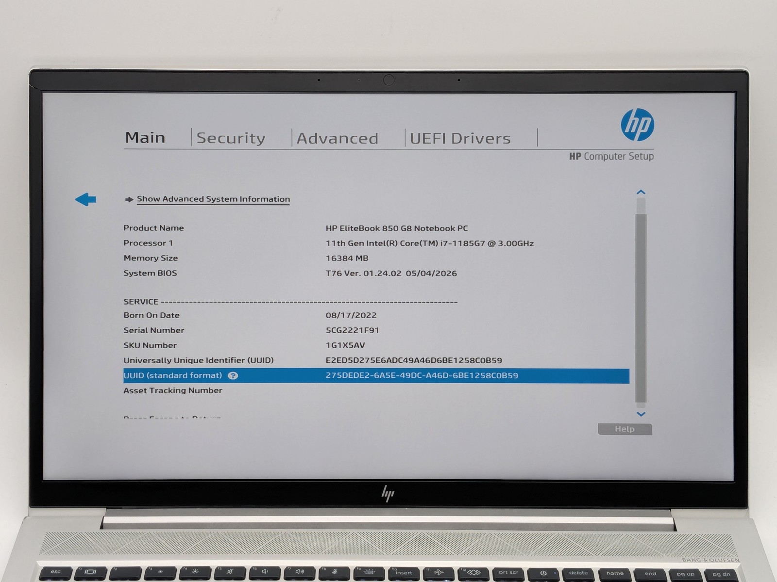 HP EliteBook 850 G8 15″ FHD I7-1185G7 512GB SSD 16GB W11P GeForce MX450 Backlit