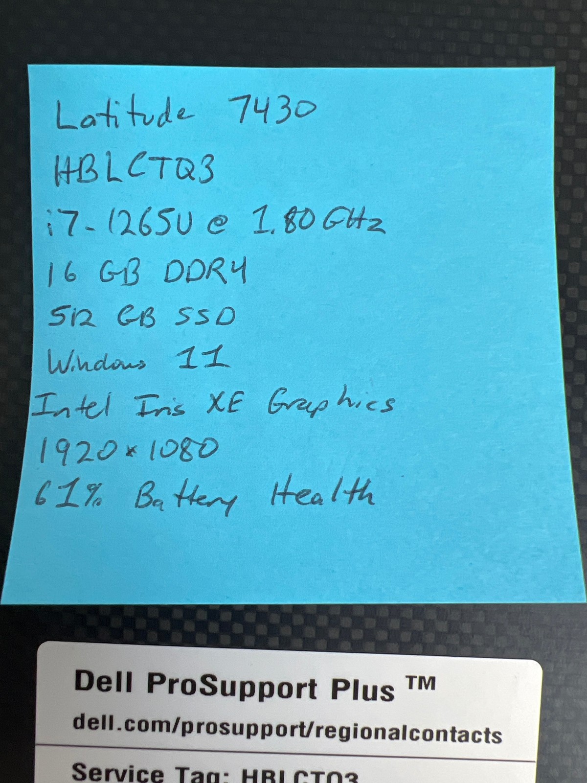 Dell Latitude 7430 Intel Core i7-1265U 16 GB 512GB SSD 14″