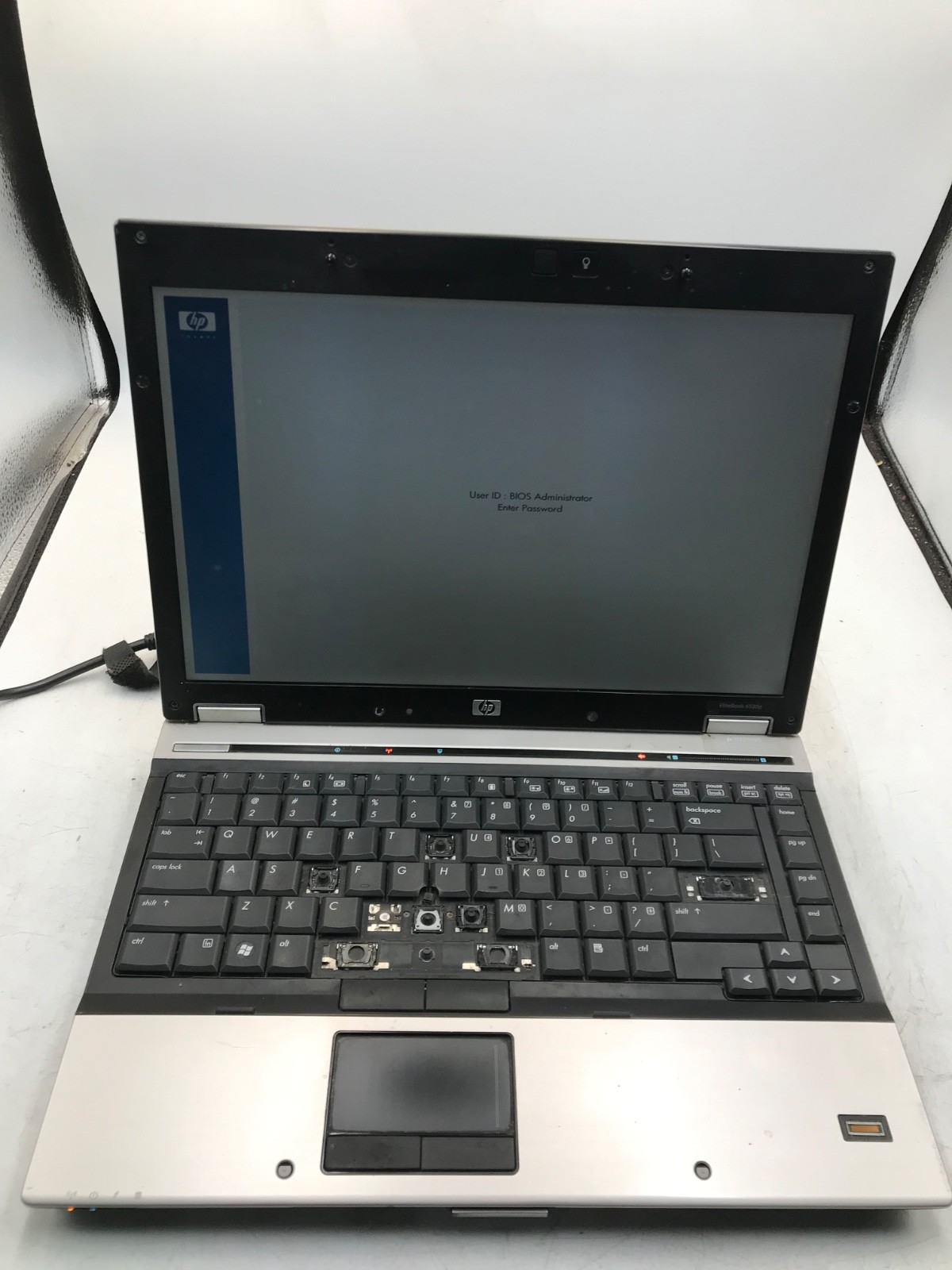 HP EliteBook 6930p Intel Core 2 Duo 14″ Laptop -MISSING KEYS/BIOS LOCKED-MZ
