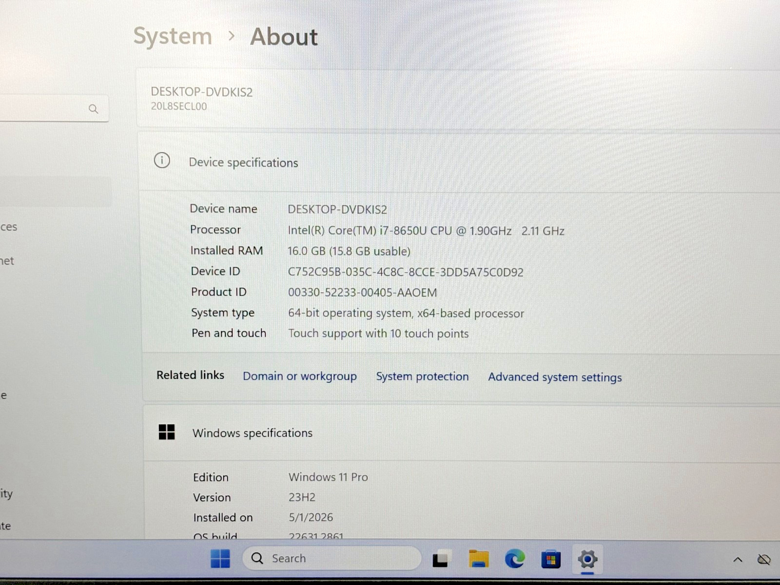 Lenovo ThinkPad T480s Intel i7-8th Gen 1.90GHz 16GB RAM 256GB SSD Windows 11 P*