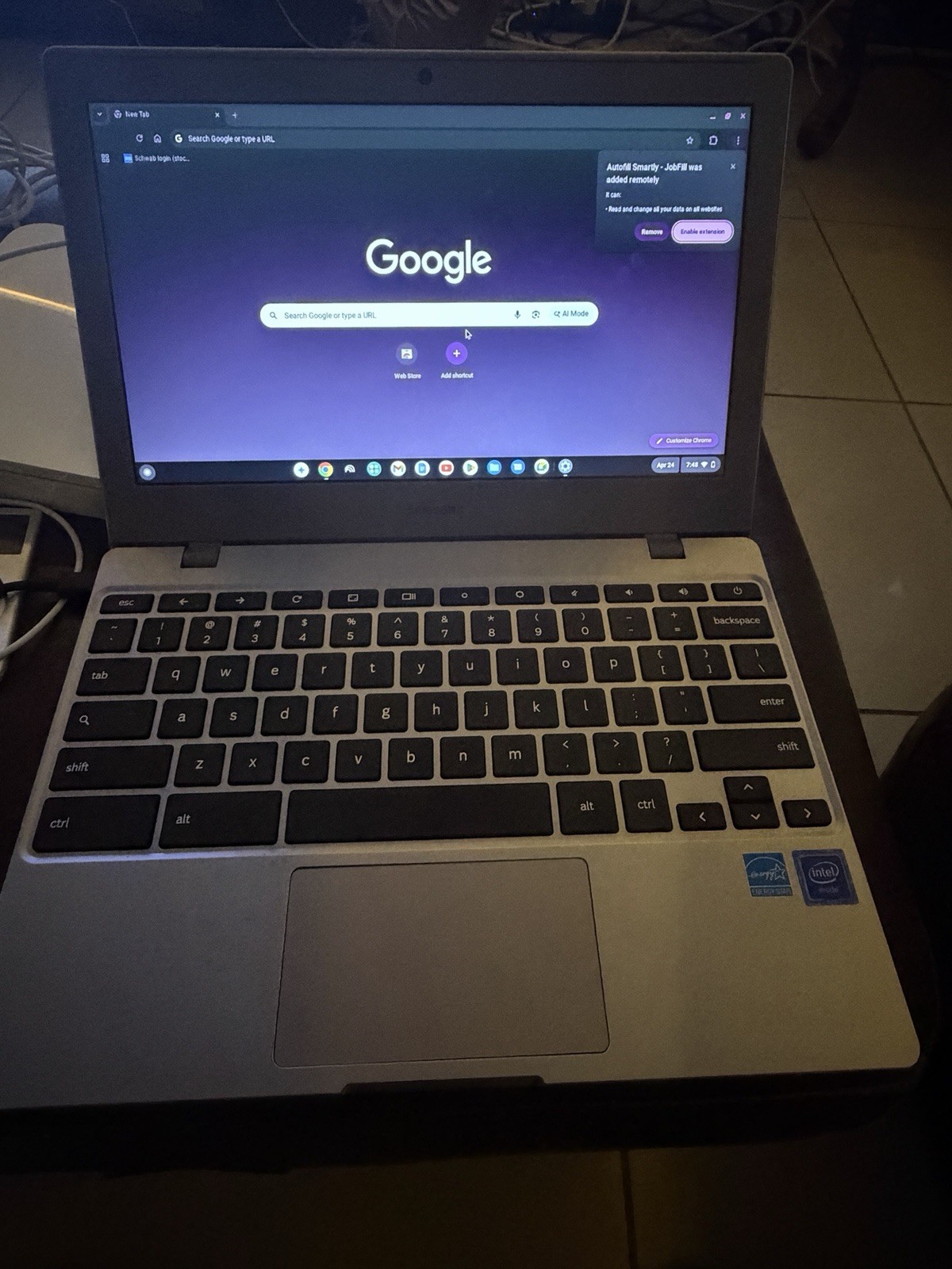 Samsung Chromebook 4 (16GB eMMC, Intel Celeron) Laptop – Gray
