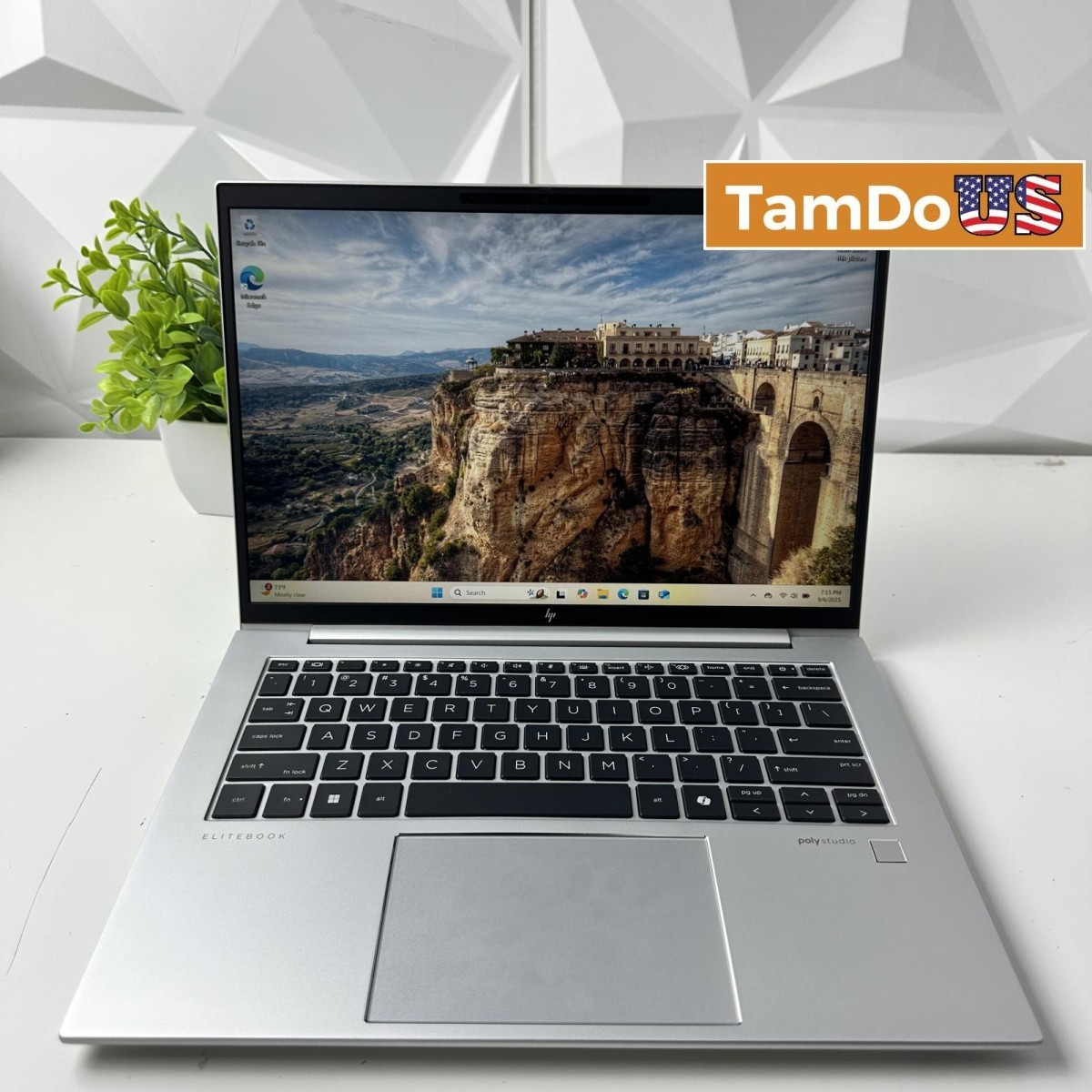 HP EliteBook 845 G11 Laptop, 14″ FHD, Ryzen 5 PRO 8540U, 16GB, 256GB SSD