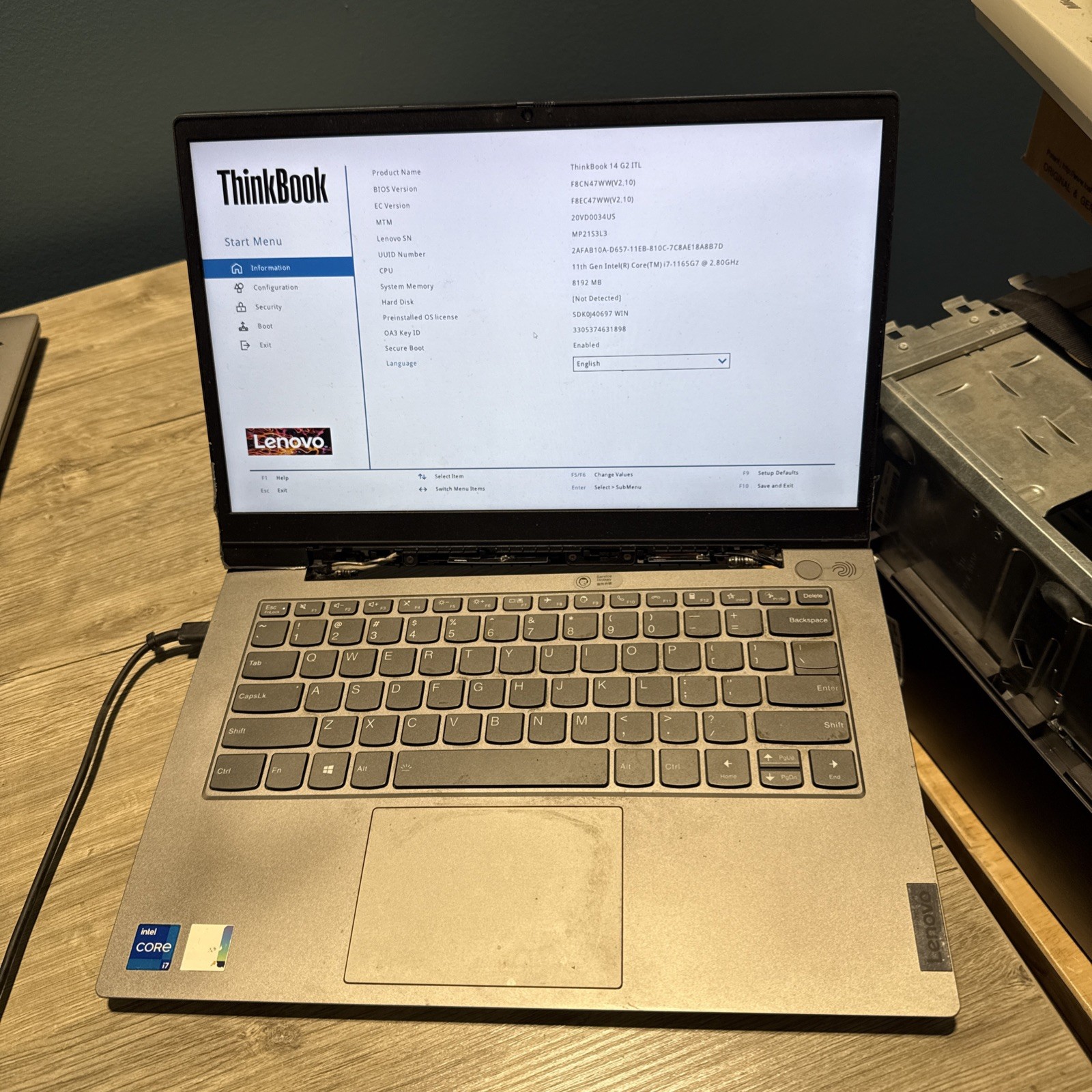 Lenovo ThinkBook 14 G2 ITL LAPTOP Core i7-1165G7 @ 2.8GHz / 8GB – PARTS/REPAIR