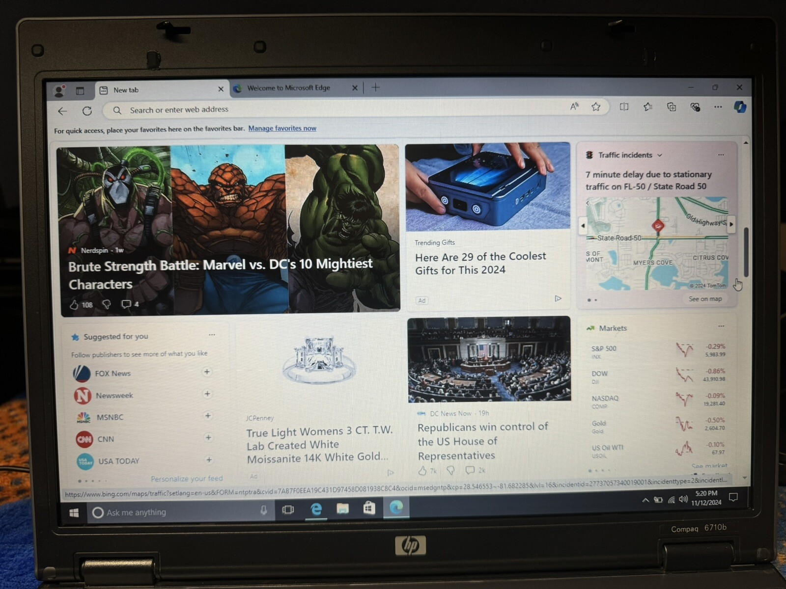 HP 6710b 15.4”, Win10pro, Intel C2D 2.20, 150 GB, 2.5 GB, DVD-RW, Wifi, #003