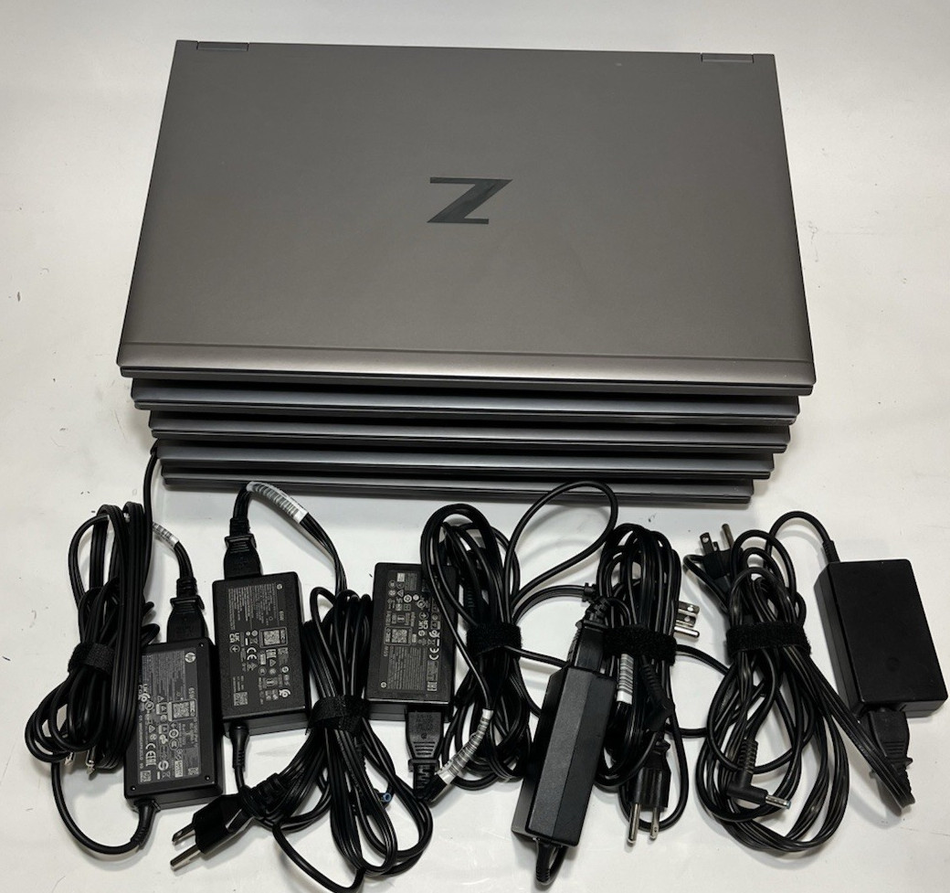LOT OF 5 HP ZBook Fury 15 G7 i7-10850H – 8GB RAM – 512GB NVMe – 4GB T2000 – W11P