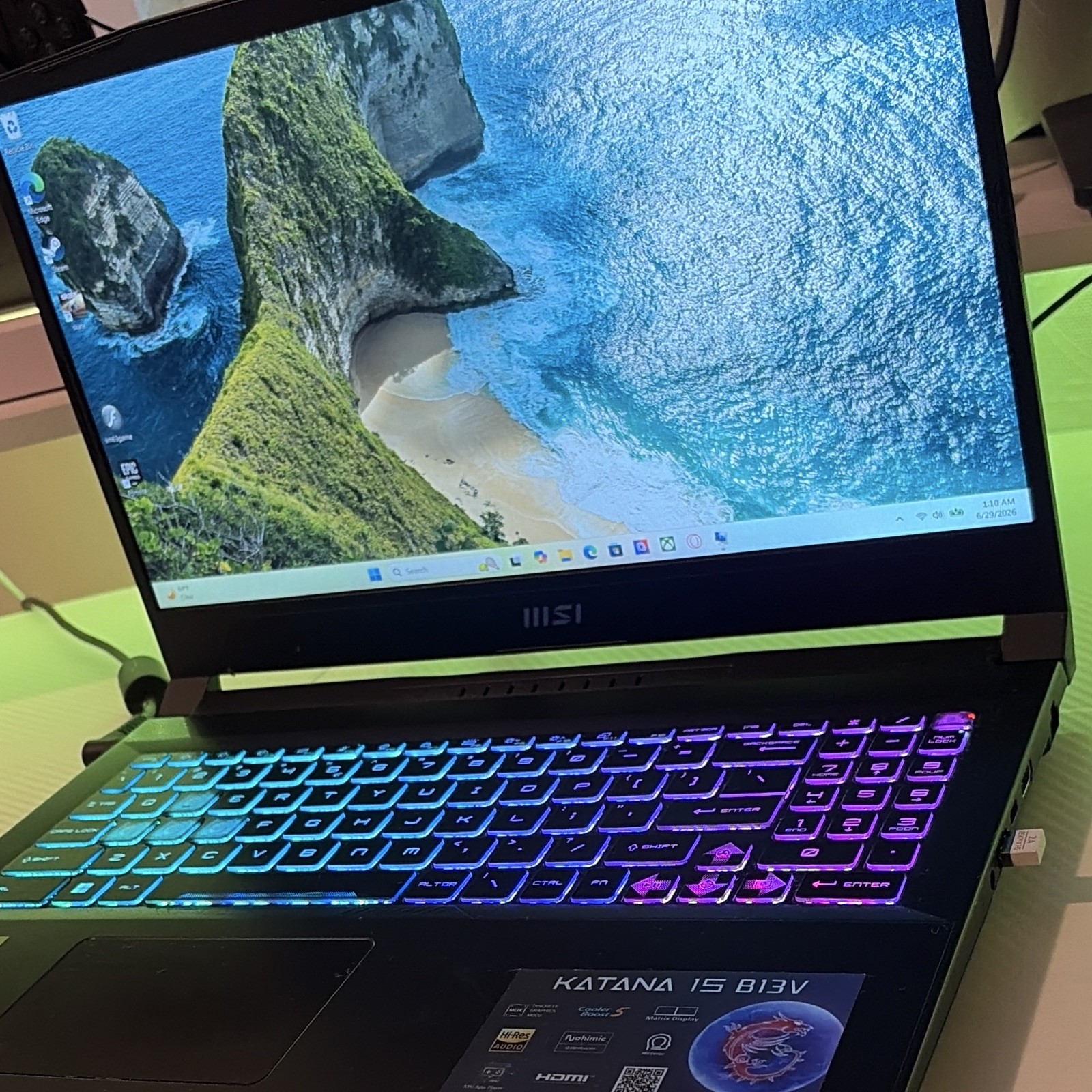 MSI Katana 15 B13VEK 15.6in i7 Gaming Laptop Win 11 Home Black Backlit KB