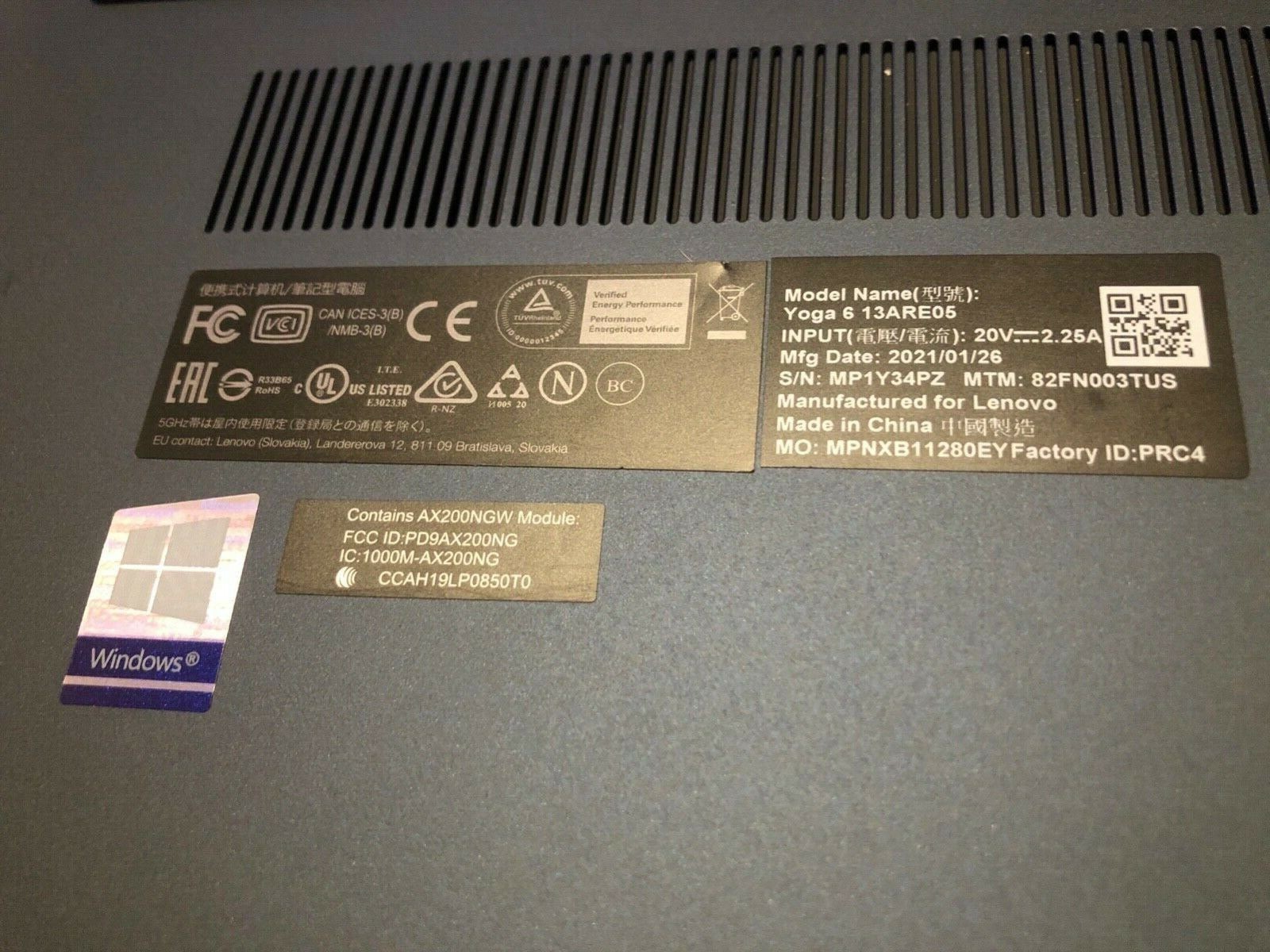 Lenovo Yoga 6 13ARE05 Navy Blue/Black Brand New Laptop