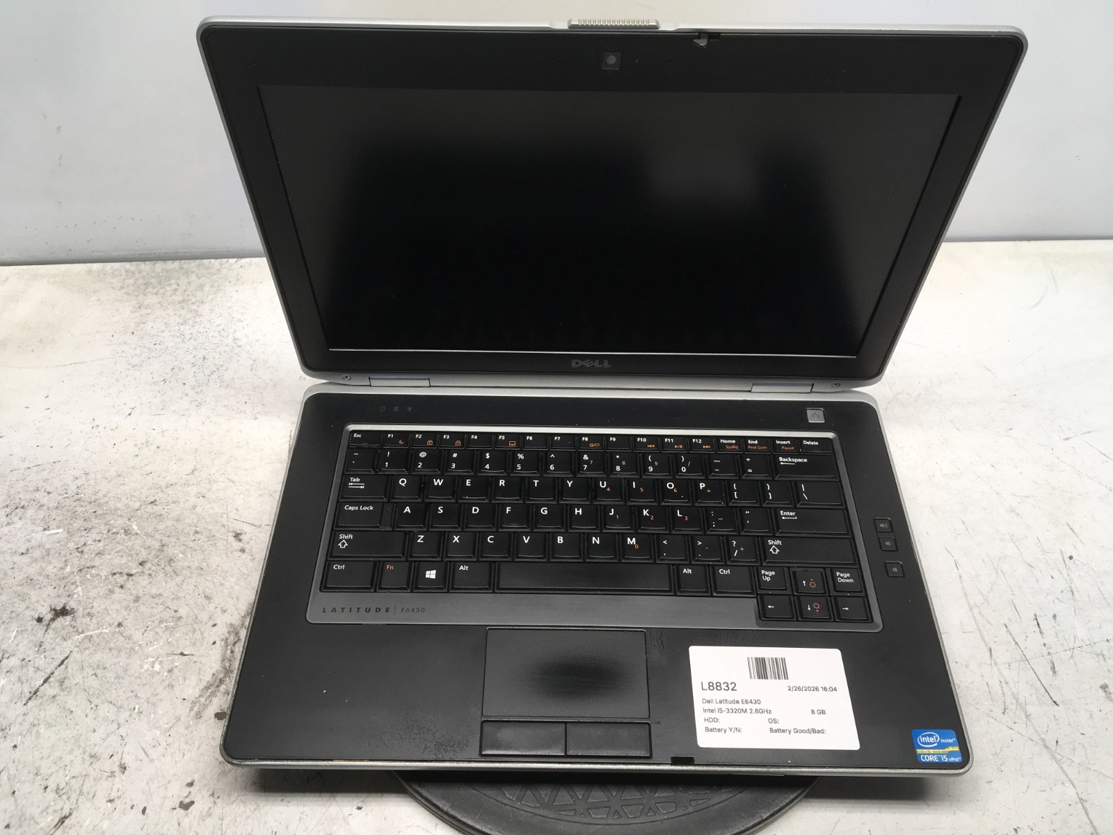 Dell Latitude E6430 Intel i5-3320M 2.6GHz 8 GB NO HDD
