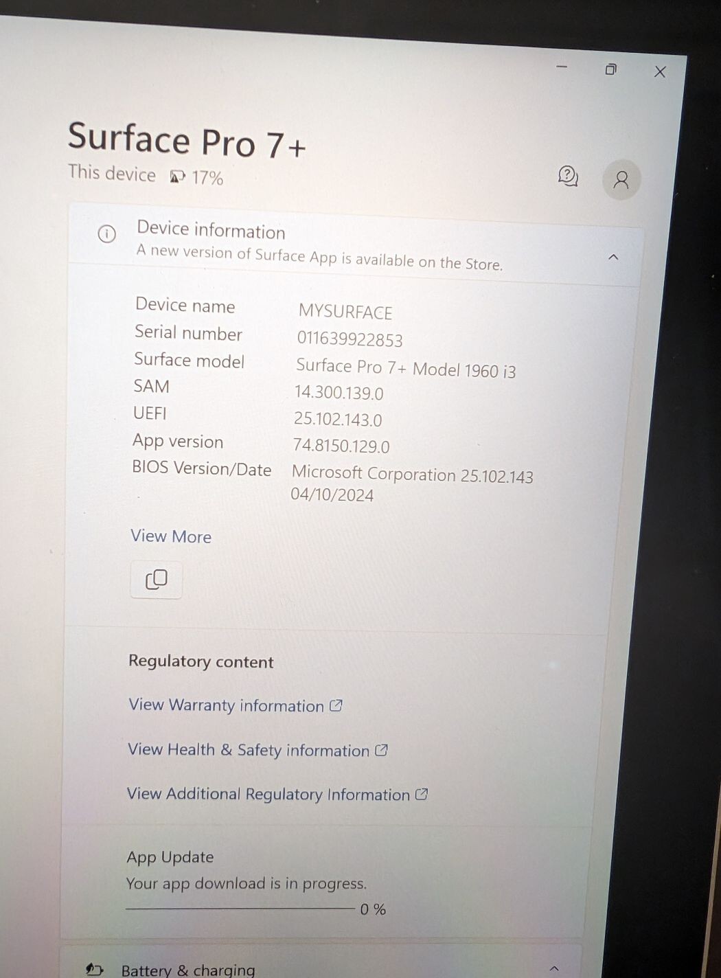 Microsoft Surface Pro 7+ 12.3″ (128GB, i3 11th Gen., 4.10GHz, 8GB) with Pen