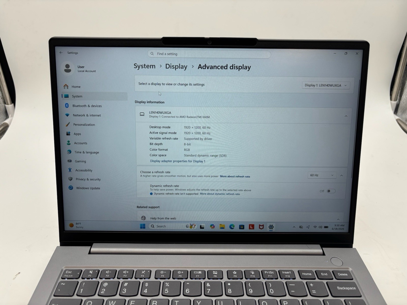Lenovo ThinkBook 14 G7 ARP 21MV 14″ 256 GB SSD 8 GB RAM Ryzen 5 7535HS