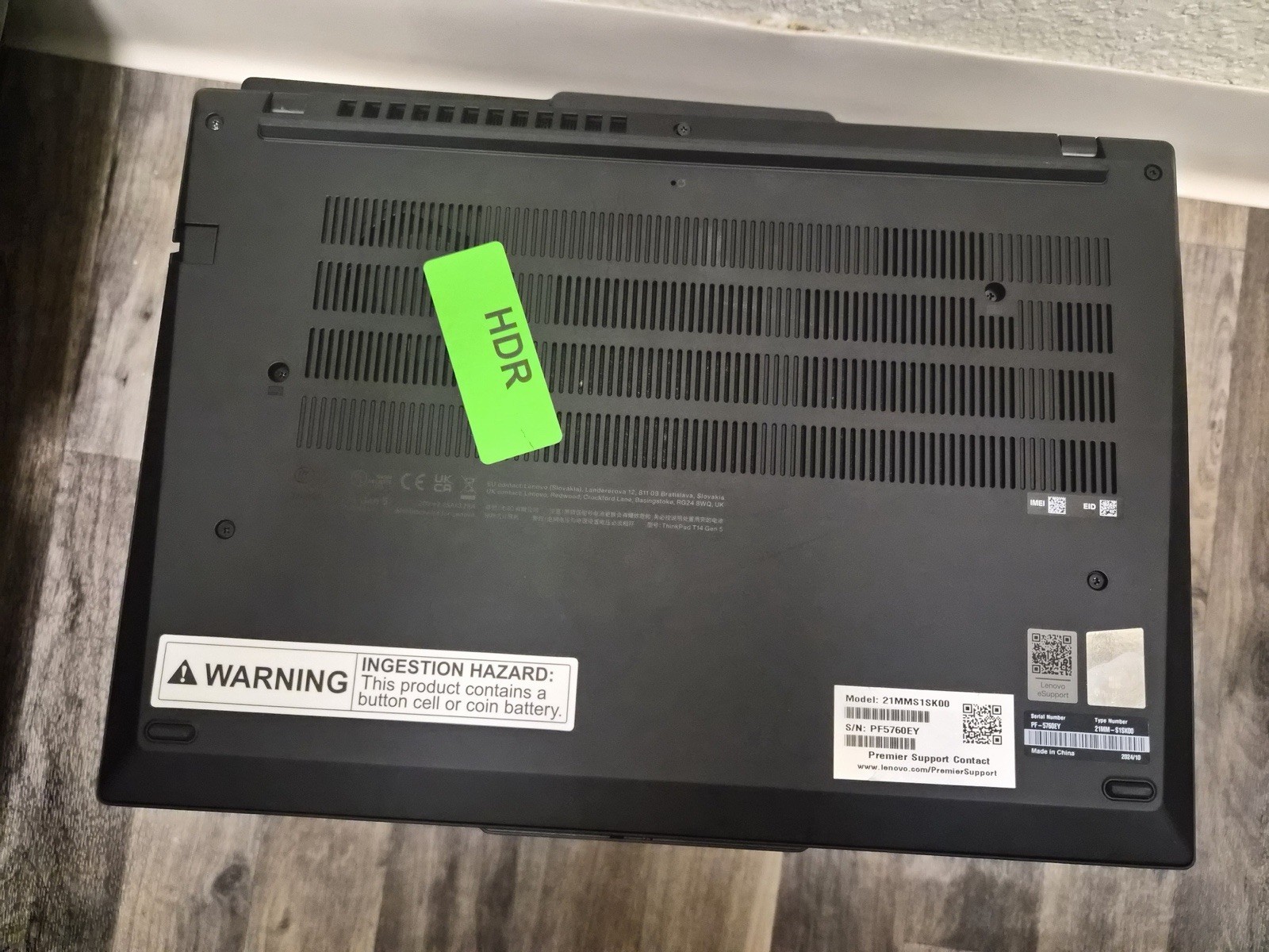 Lenovo ThinkPad T14 Gen 5 Ultra 7 No Hard Drive No Ram