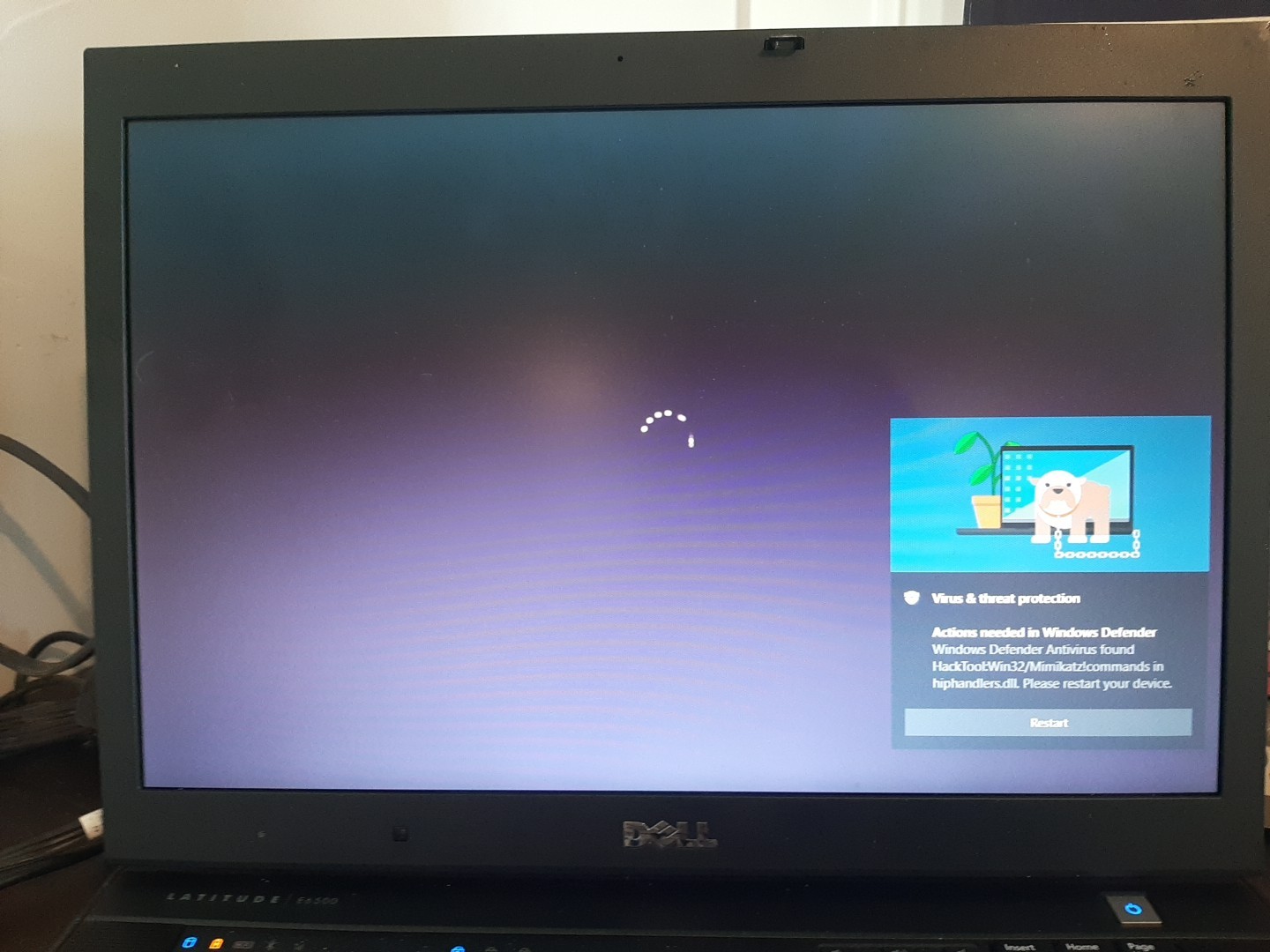 Dell Latitude E6500 Intel 2 Core Duo Inside w/ Power Cord, Powers Up