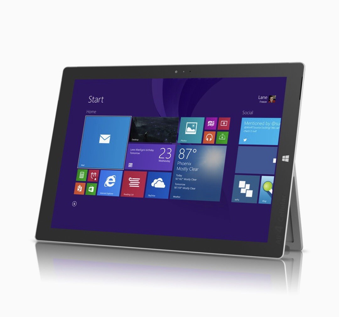 Microsoft Surface Pro 3 1631 12.3″ i7-4650U 8GB 256 GB SSD QHD WIN 10 PRO + Case