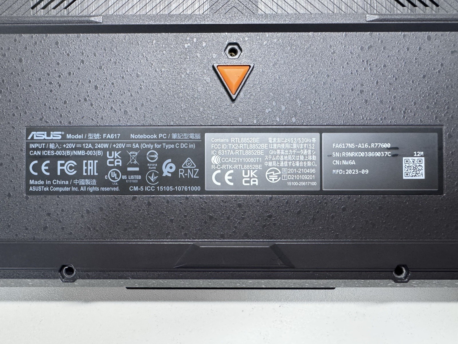 ASUS TUF A16 Gaming Laptop Ryzen 7 7735HS, AMD RX 7700S No Ram/ No Ssd For Parts
