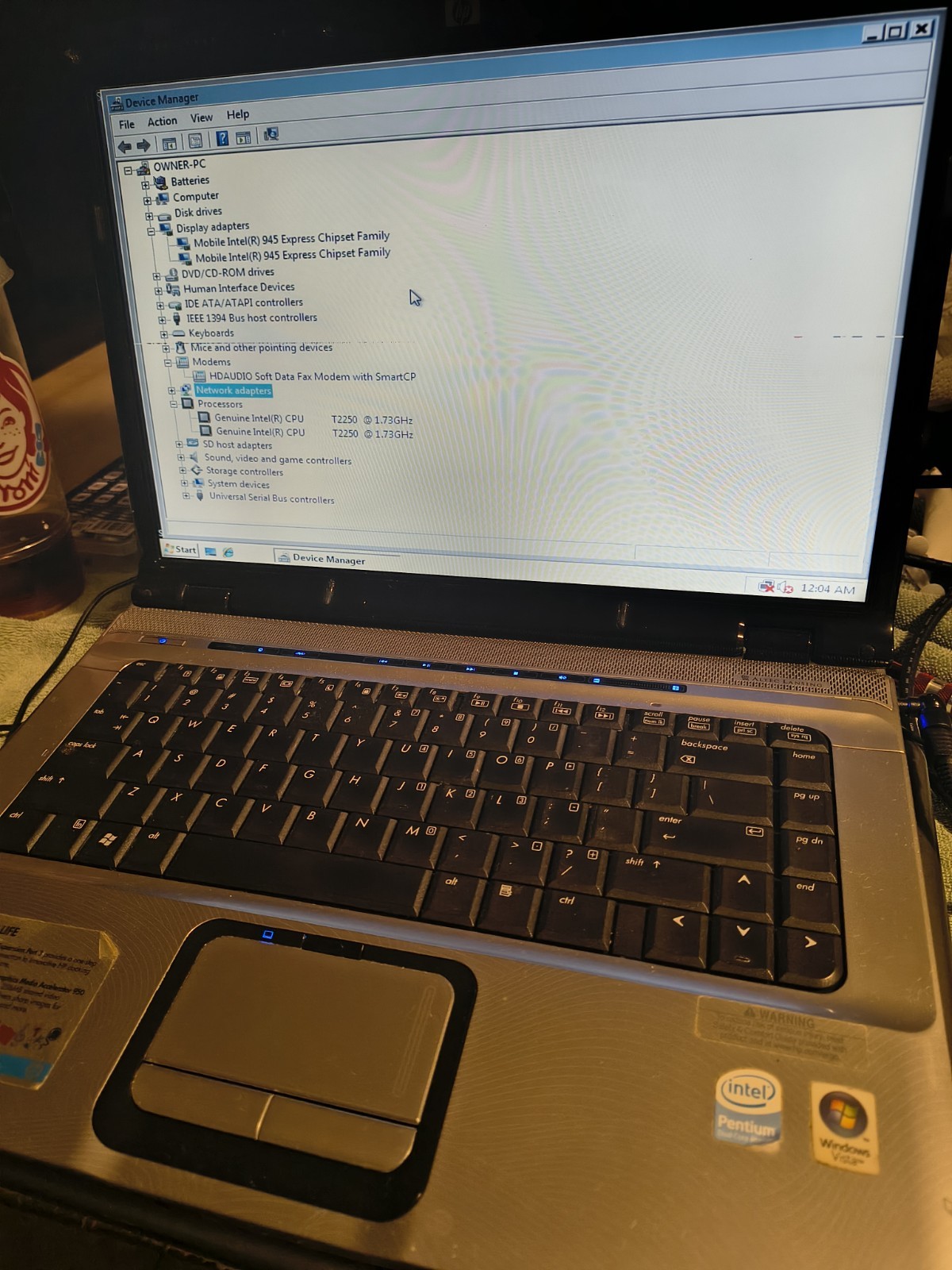 HP Pavilion dv6000 15.4in Intel Pentium T2250 1GB Ram Windows Vista Screen Line