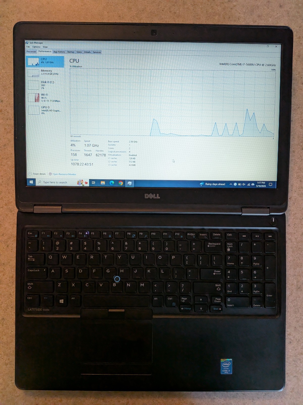 Dell Latitude E5550 Laptop 16GB RAM 2TB SSD W10P New Battery + Power Cord -NICE!