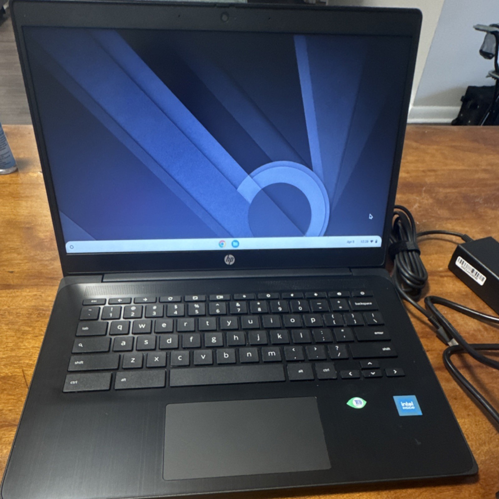 HP Chromebook Laptop Intel Celeron Chrome OS Black Built-in Webcam Wi-Fi